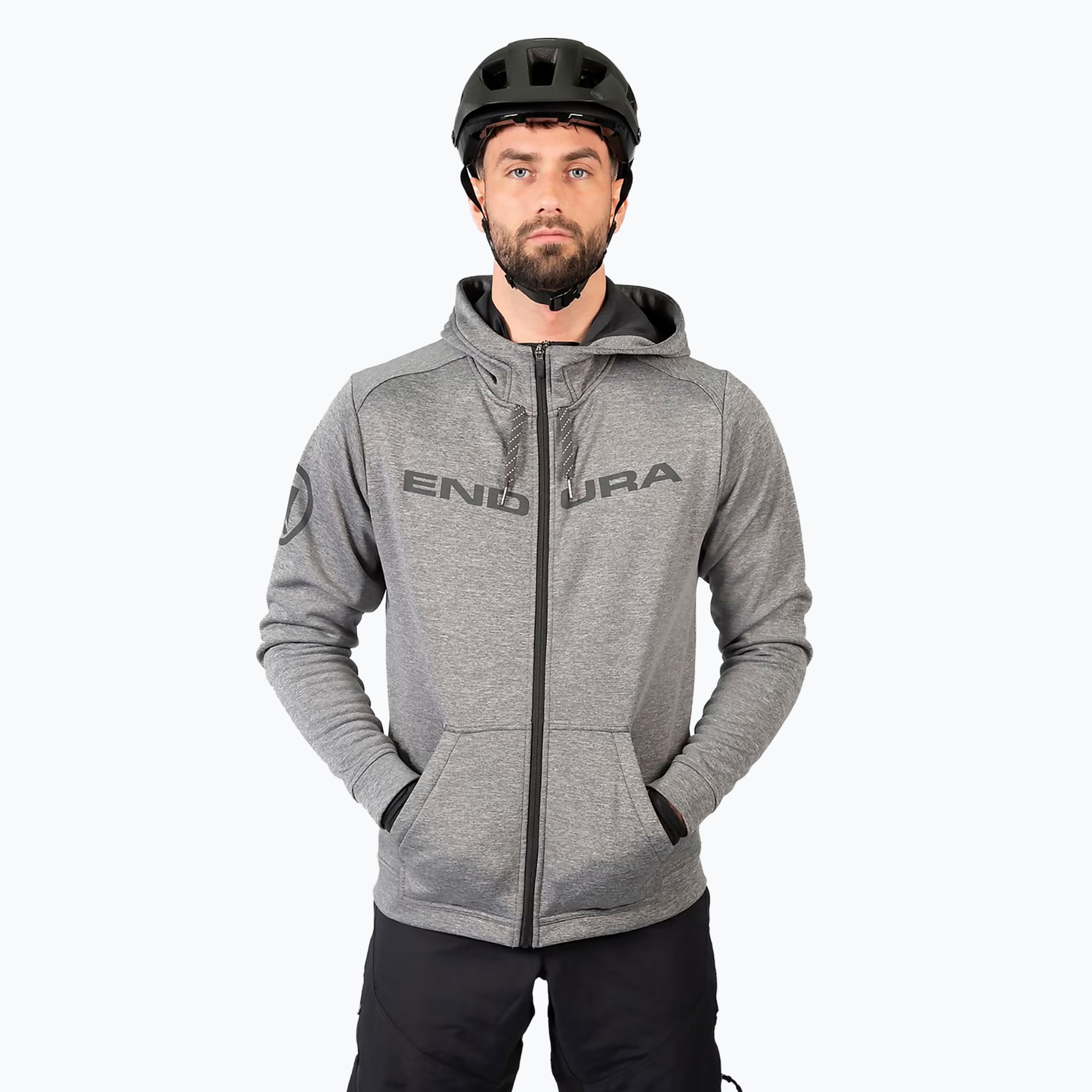 Pánská mikina s kapucí Endura Hummvee Grey (Hummvee Hoodie E3216)