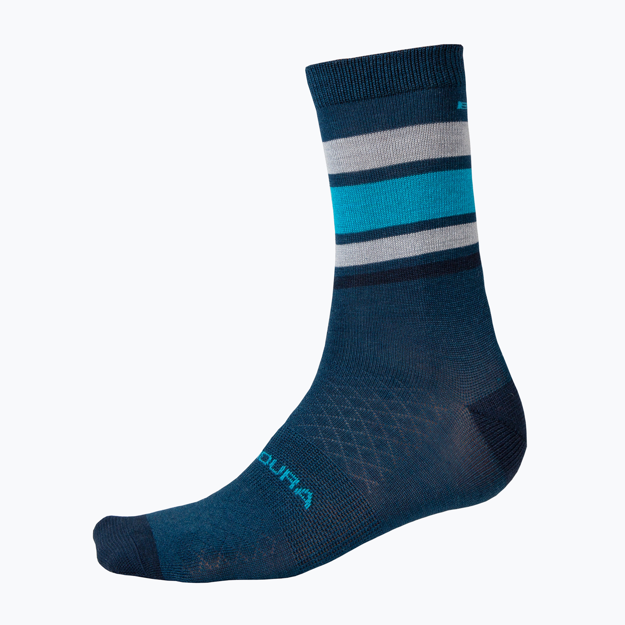 Endura BaaBaa Merino Stripe blueberry cycling socks (43-47 EU)