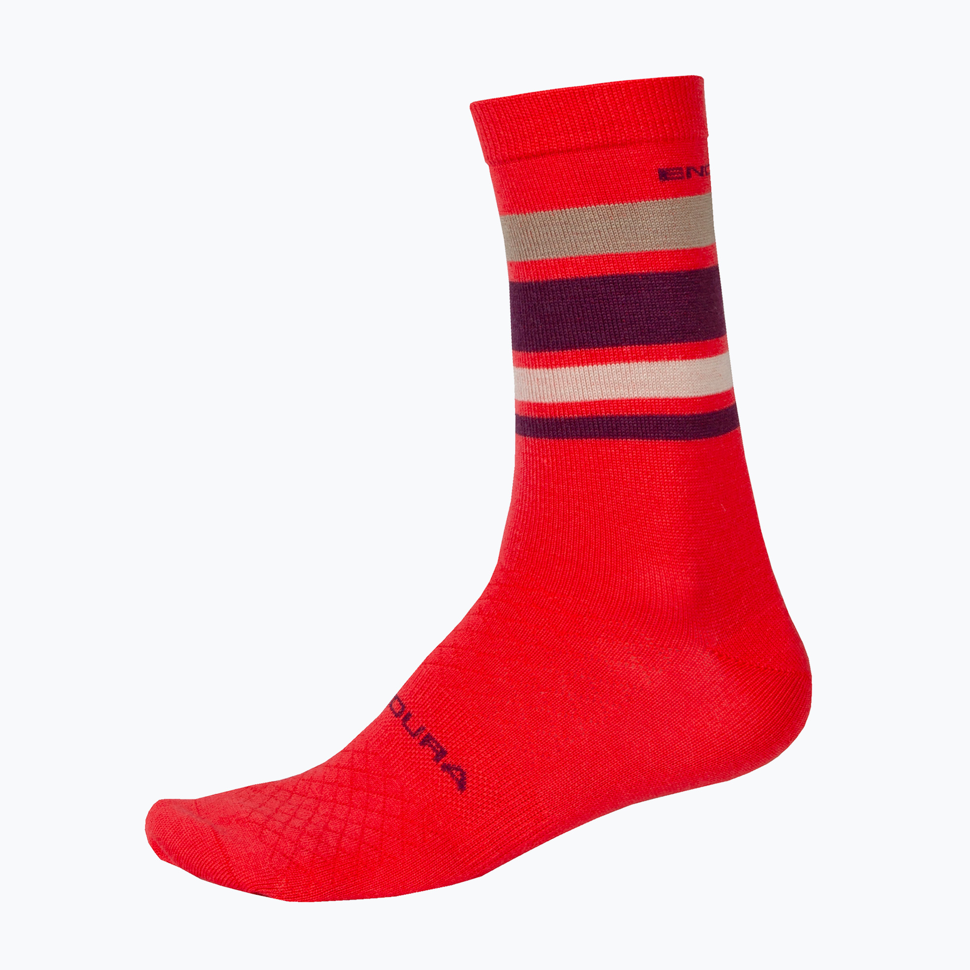 Kerékpáros zokni Endura BaaBaa Merino Stripe pomegranate (BaaBaa Merino Stripe E1234PO)