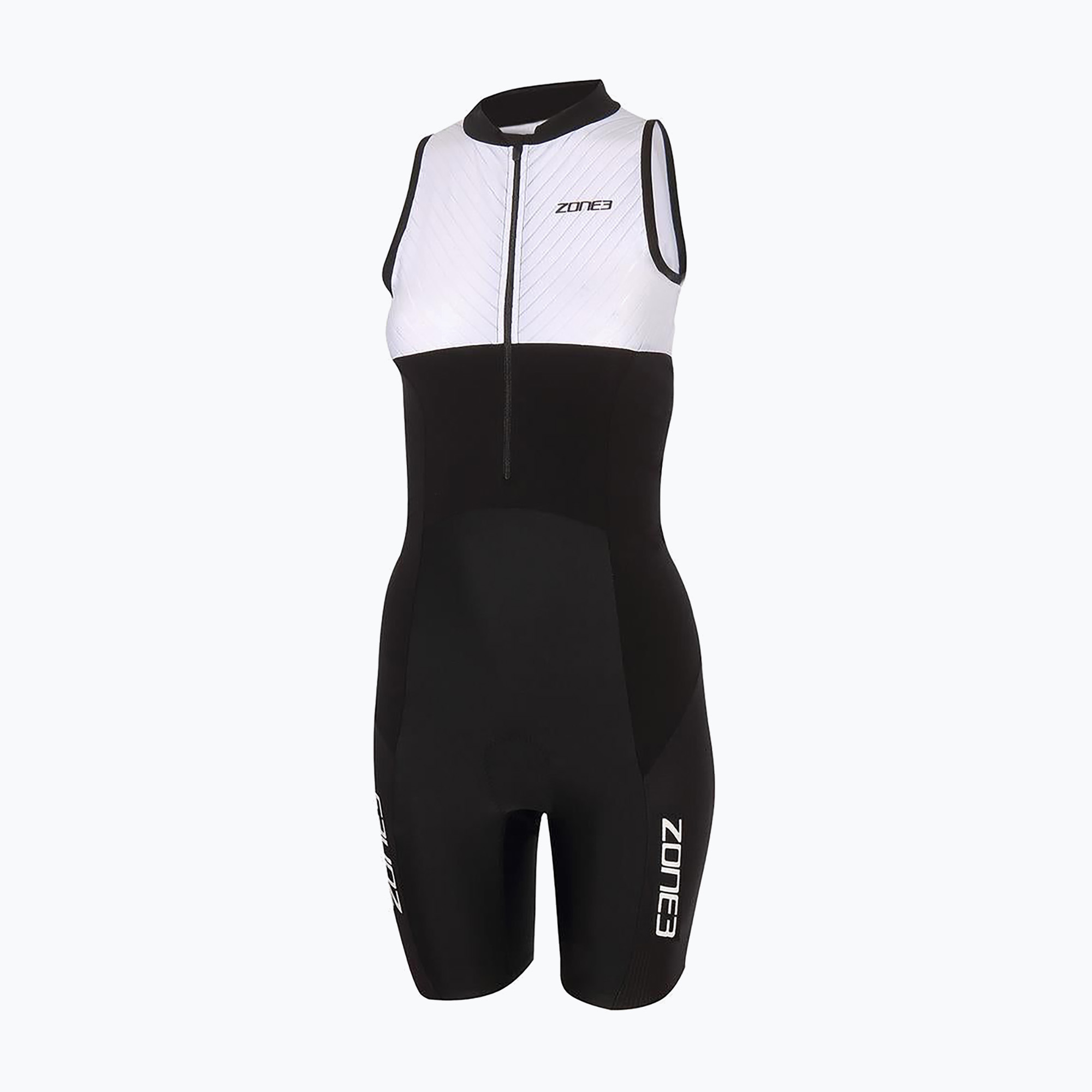 Combinezon de triatlon pentru femei ZONE3 Lava Long Distance Trisuit black/white/green