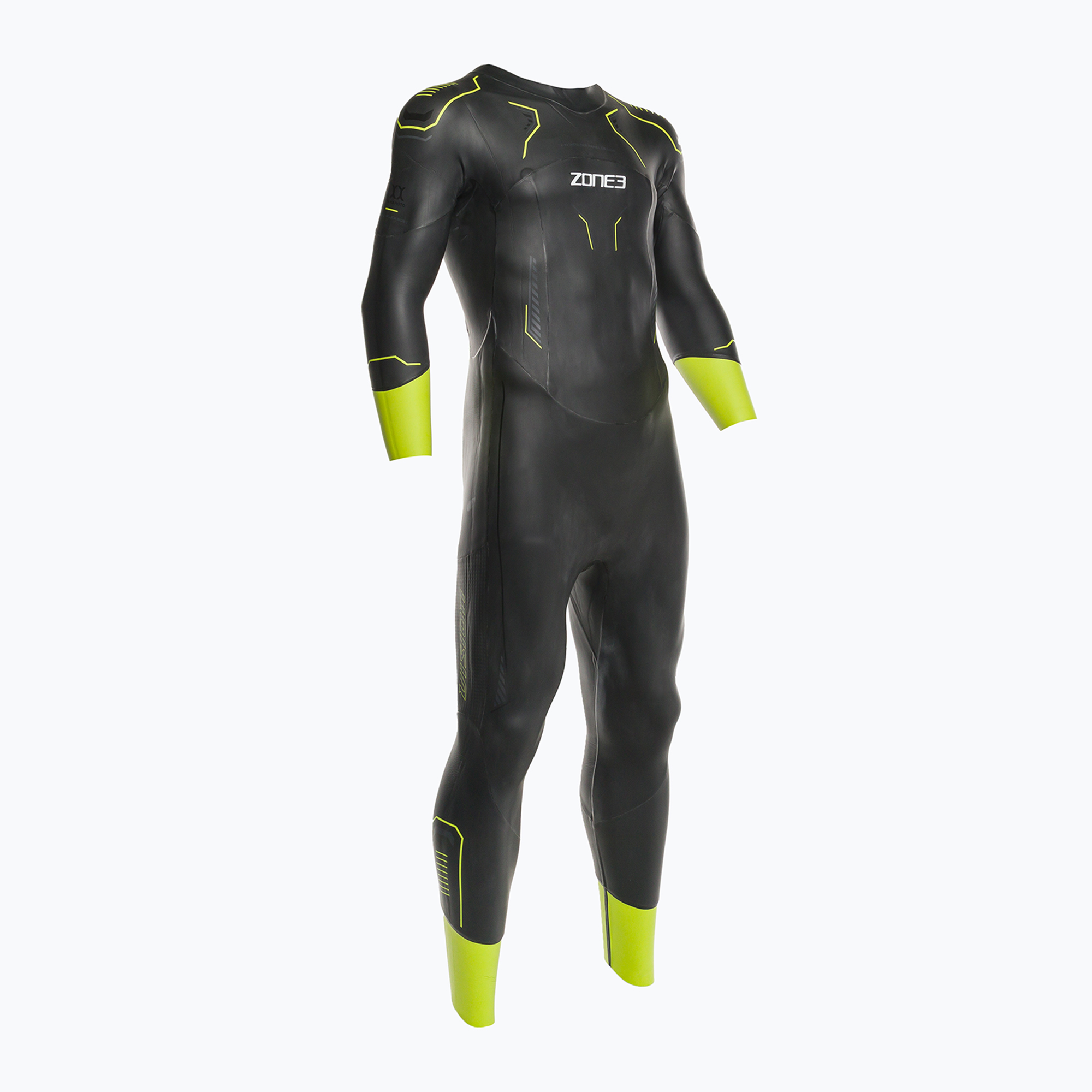 Pianka triathlonowa męska ZONE3 Vision 5 mm black/lime/gunmetal 