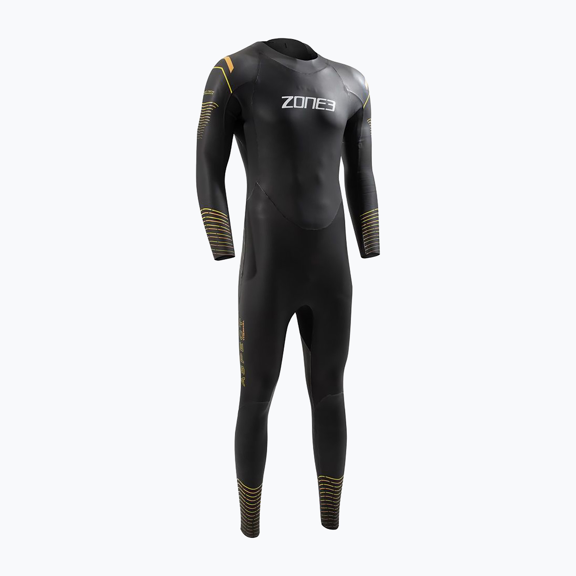 Pianka do pływania męska ZONE3 Thermal Aspect Breaststroke 2,5 mm black/orange/yellow 