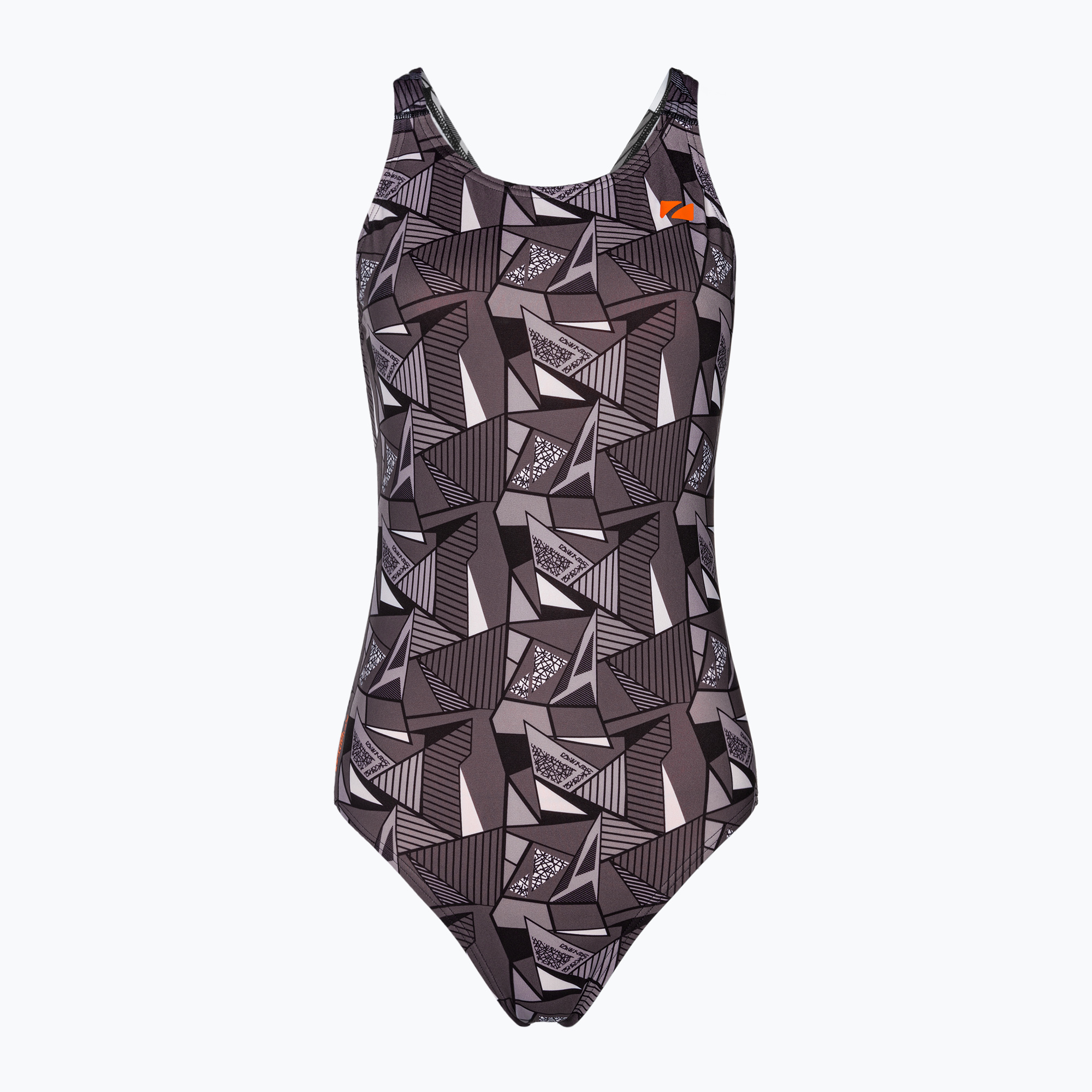Women's one-piece swimsuit ZONE3 OWS Renew Classic black/white (32)