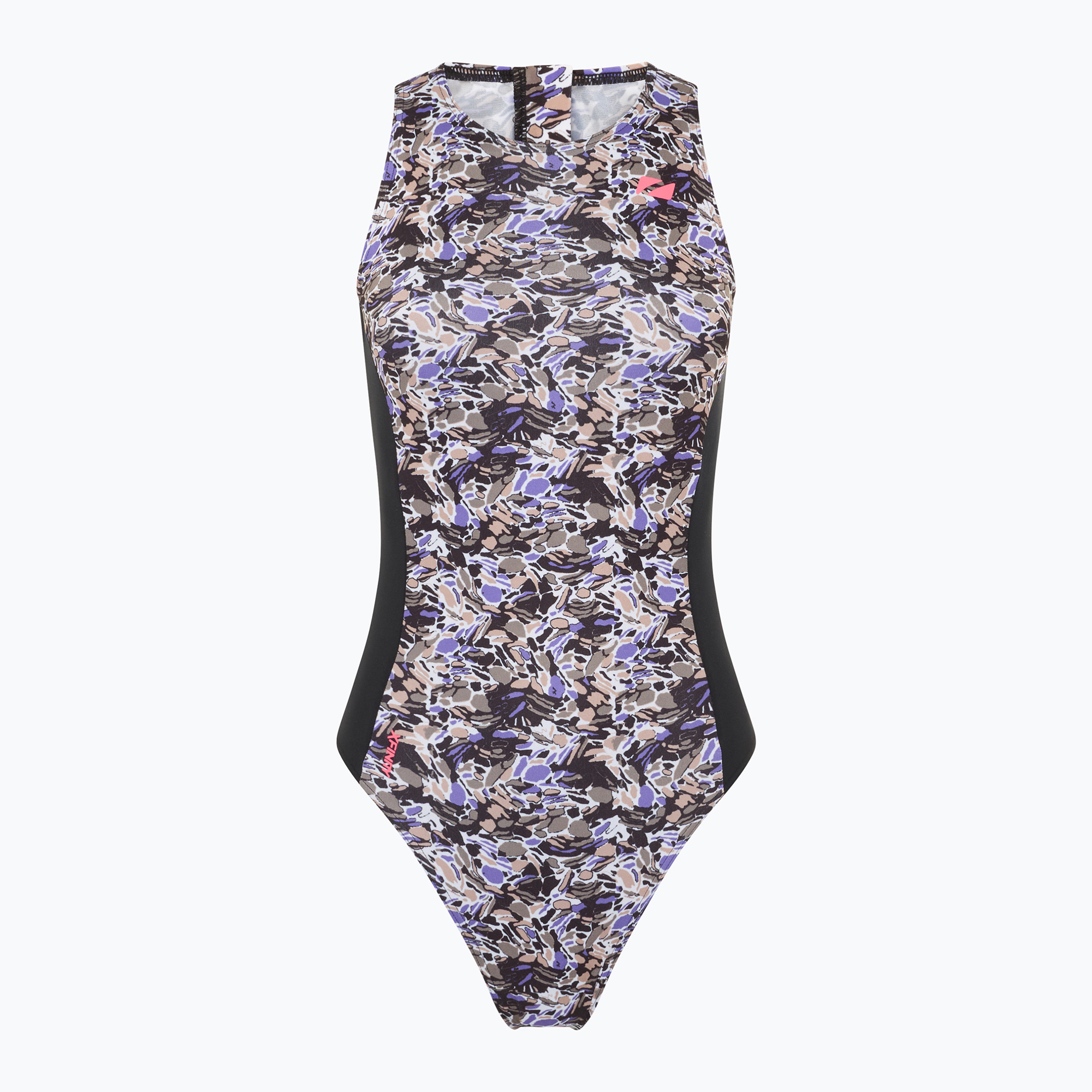 Дамски бански костюм от една част ZONE3 Pacific Koa High Neck black/green