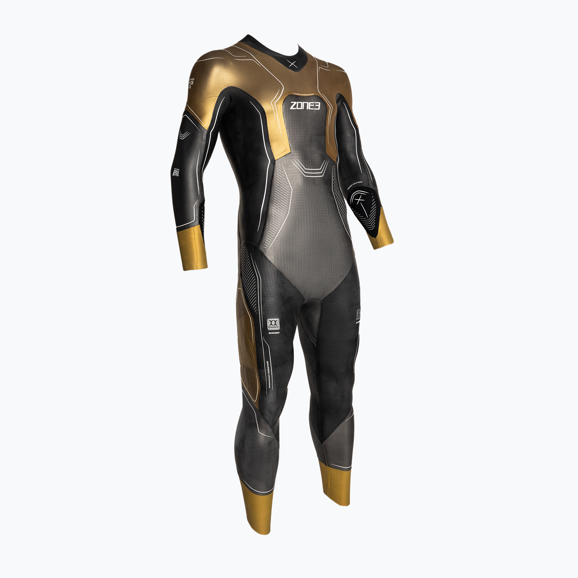 Pianka triathlonowa męska ZONE3 Vanquish-X Limited Edition 5 mm gunmetal/gold 