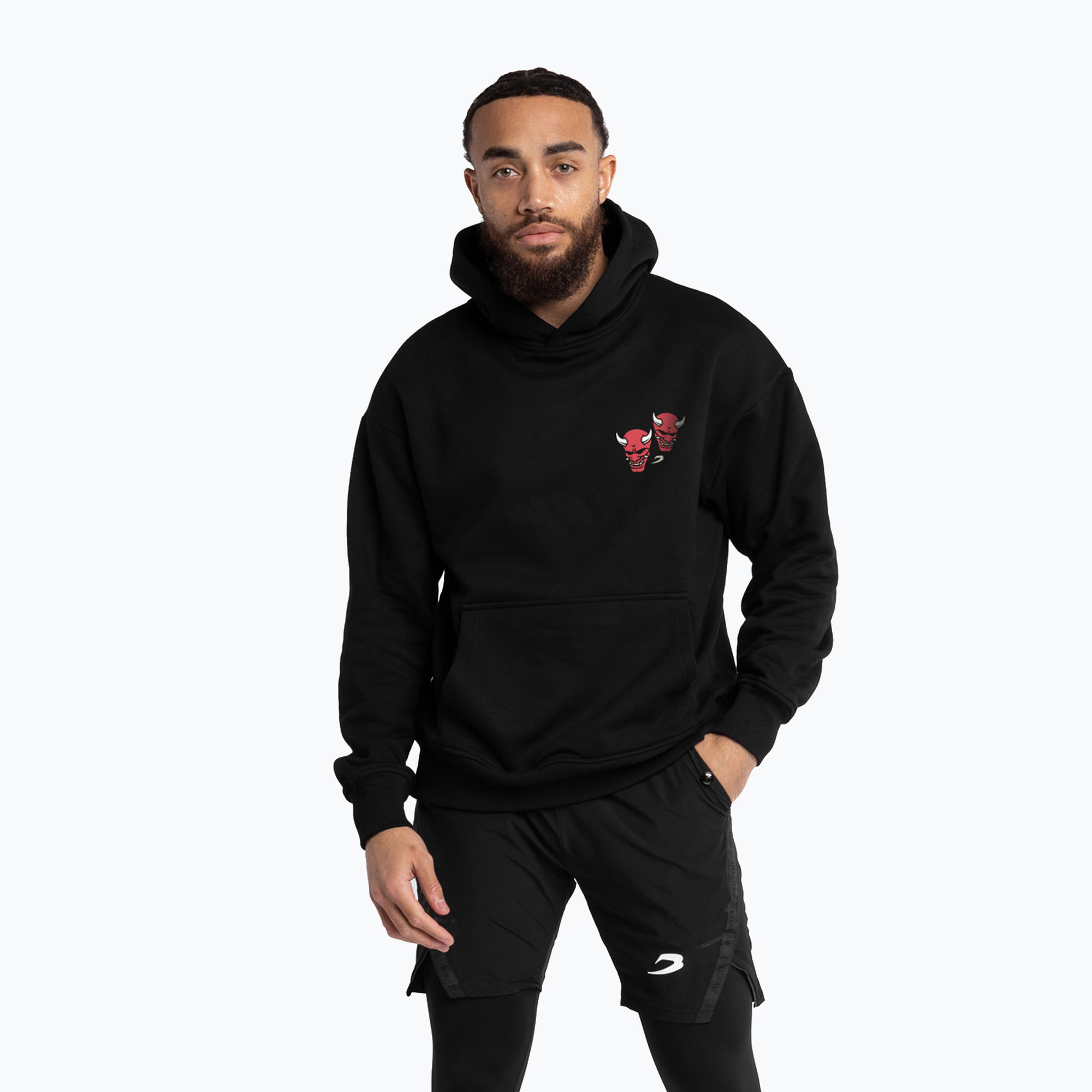 Bluză pentru bărbați BOXRAW Death Before Dishonor Oversized Hoodie black