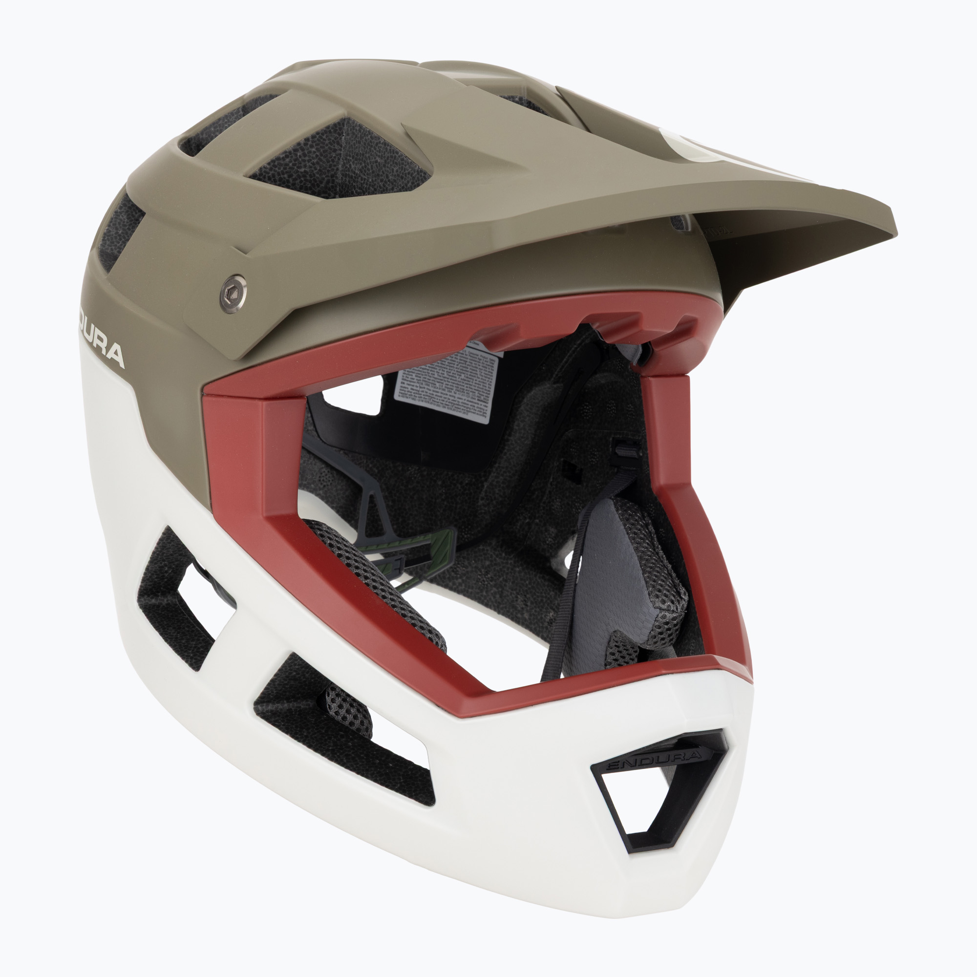 Каска за велосипед Endura Singletrack Full Face MIPS туид зелена