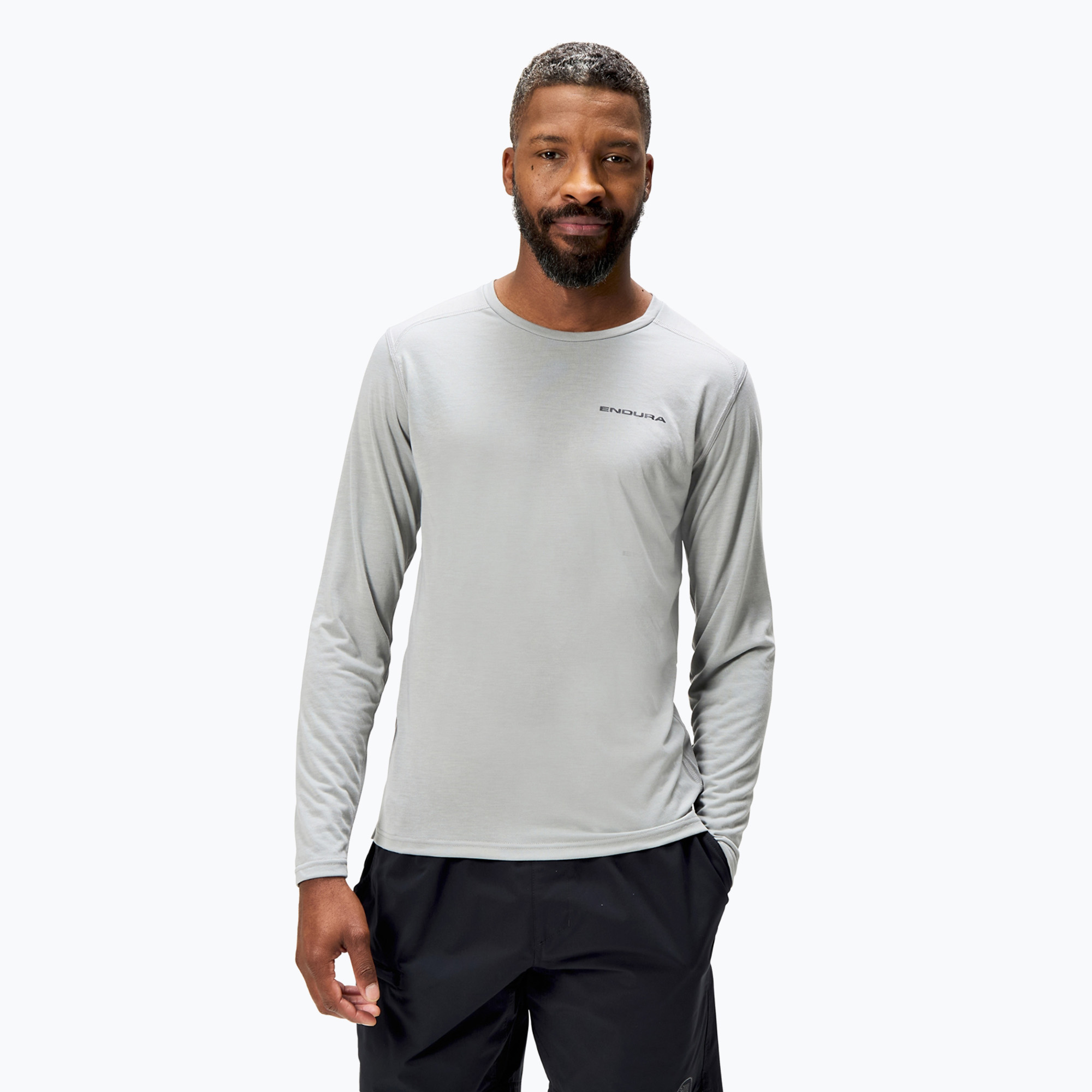 Men's Endura Loop Tech dreich grey cycling longsleeve (XL)