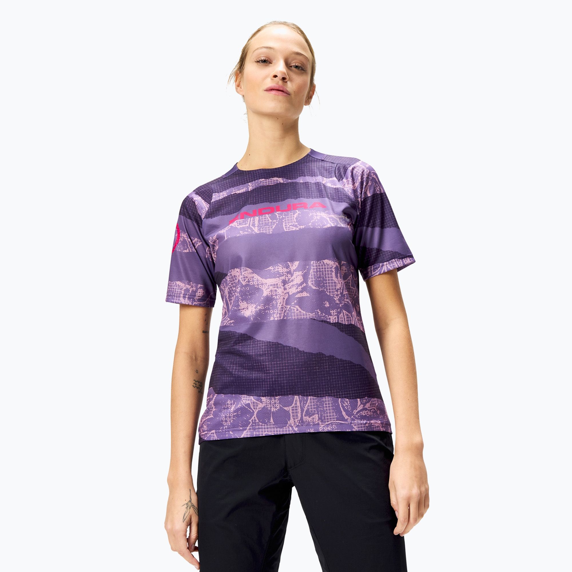 Women's cycling jersey Endura Patchwork Ltd W bramble (XL)