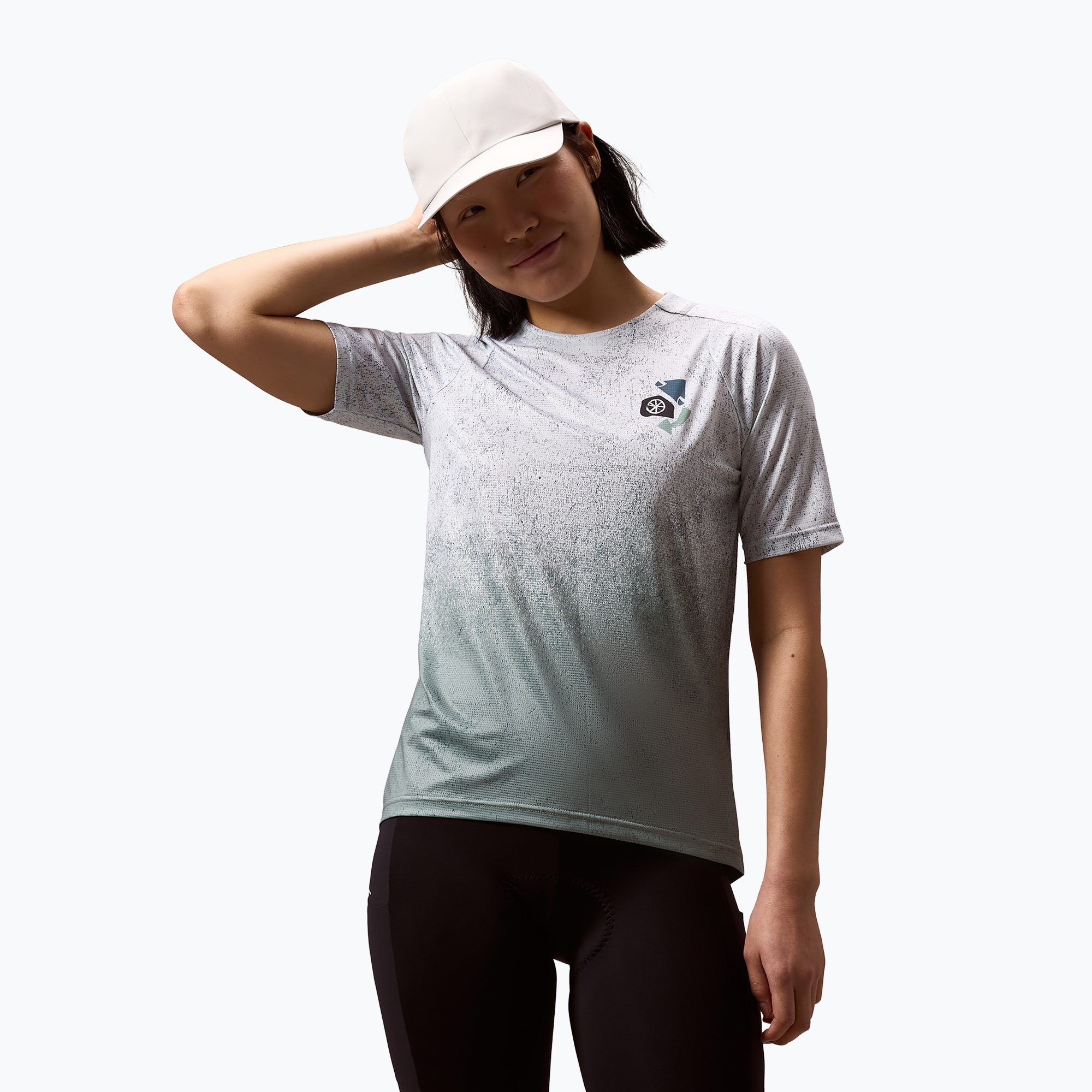 Дамска колоездачна фланелка Endura Singletrack Print W aero blue