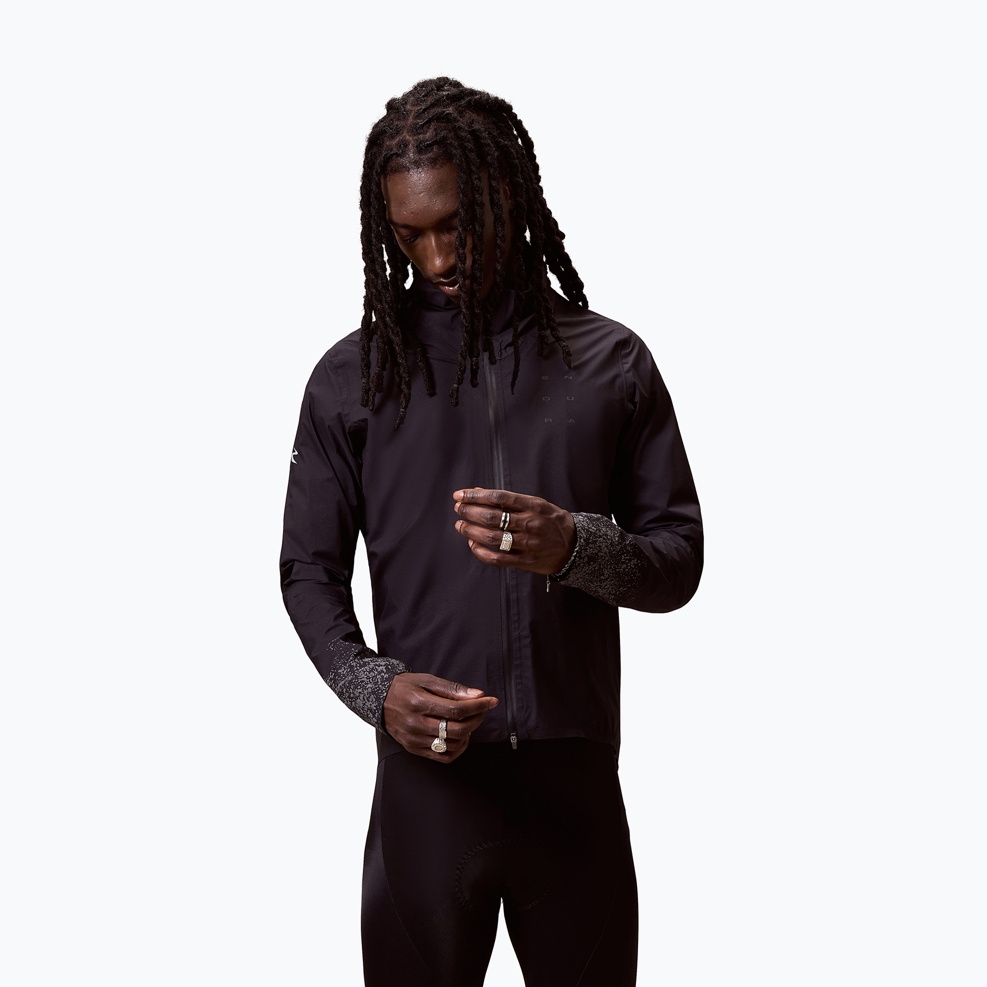 Мъжко яке за колоездене Endura Alltrack Race Cape black reflective rint