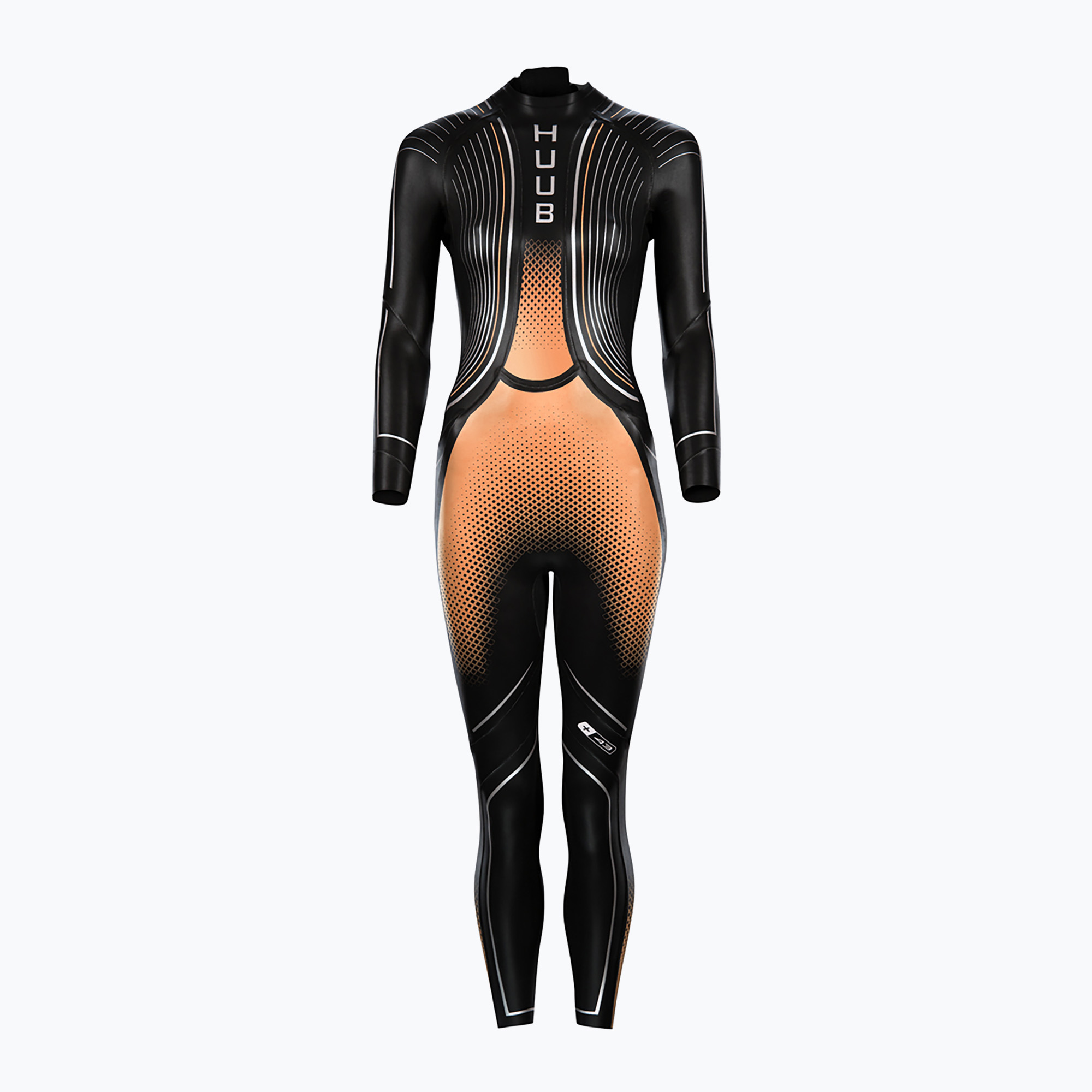 Pianka triathlonowa damska HUUB Agilis 3:3 mm black/coral 