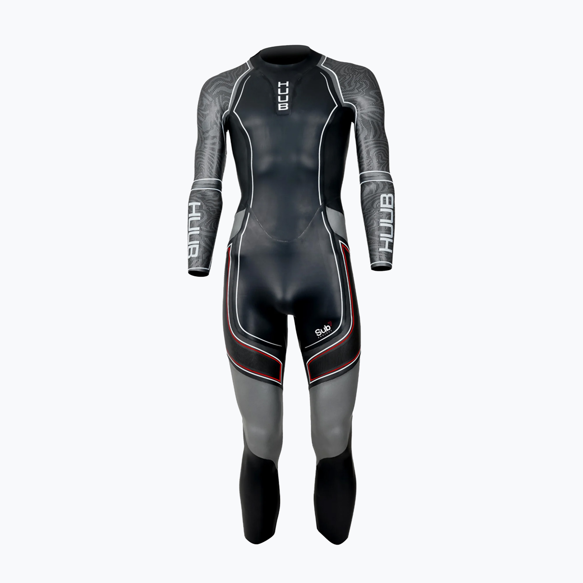 Мъжки неопренов костюм за триатлон HUUB SUB7 3:5 black/grey