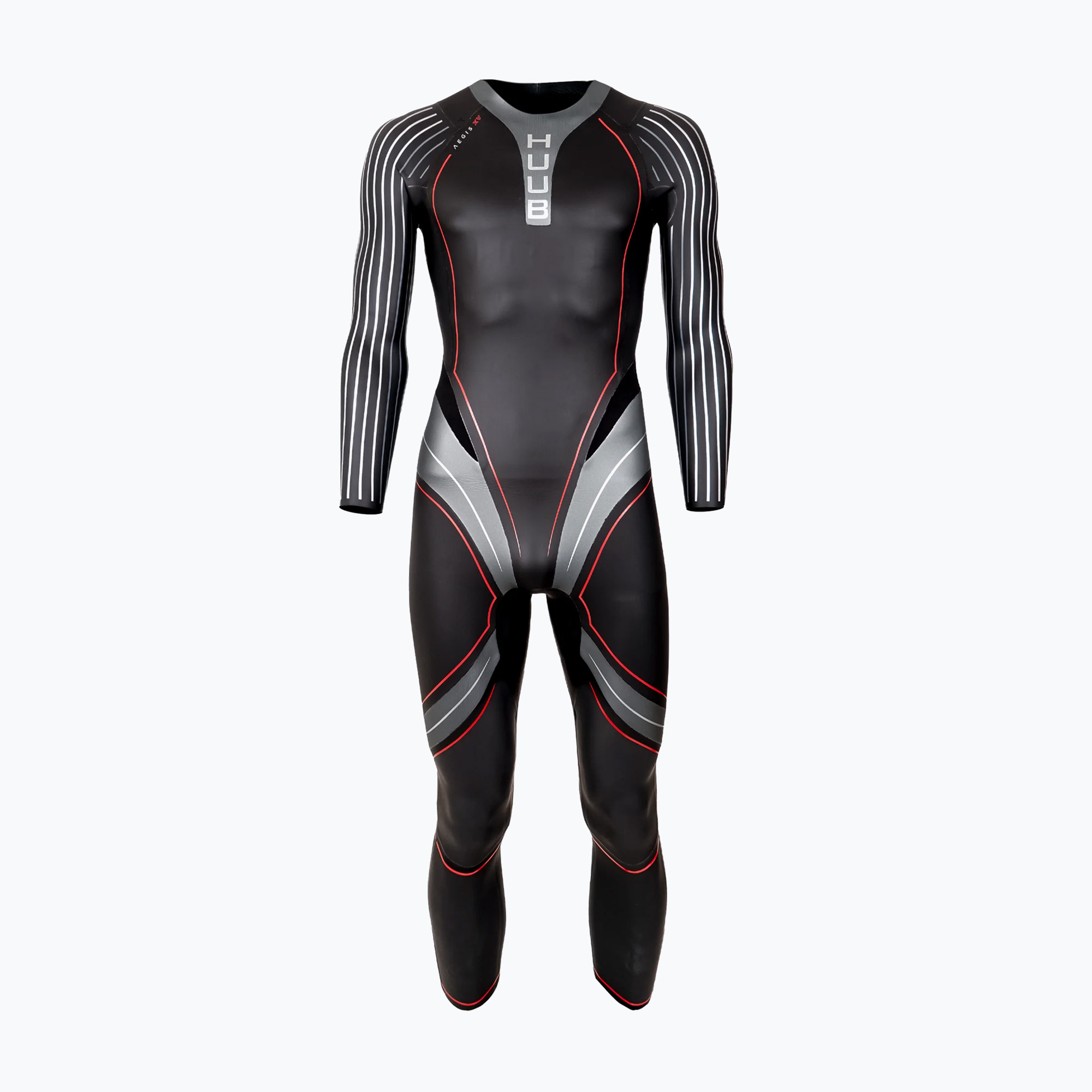 Мъжки неопренов костюм за триатлон HUUB Aegis XV 3:5 black/silver