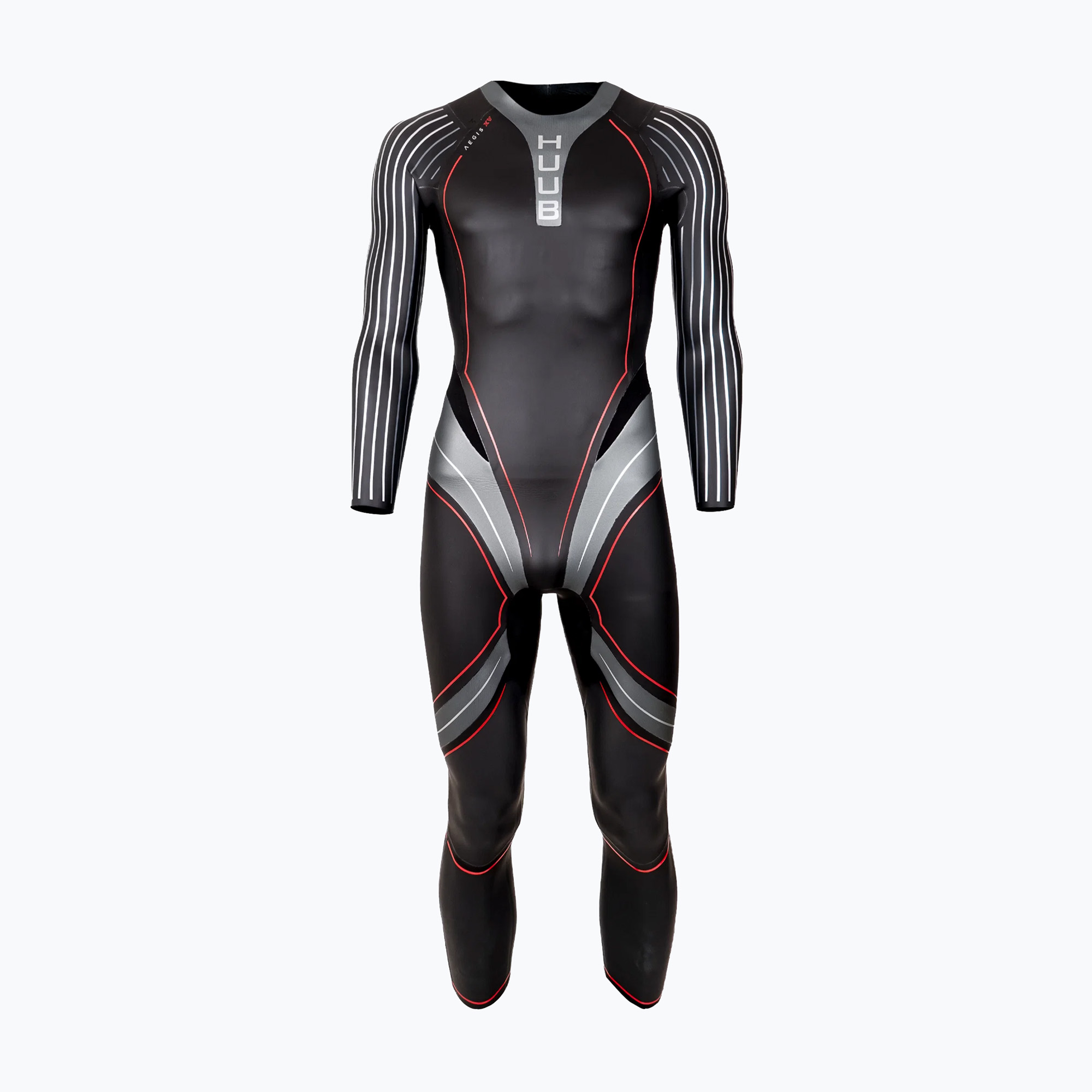 Мъжки неопренов костюм за триатлон HUUB Aegis XV 3:5 black/red