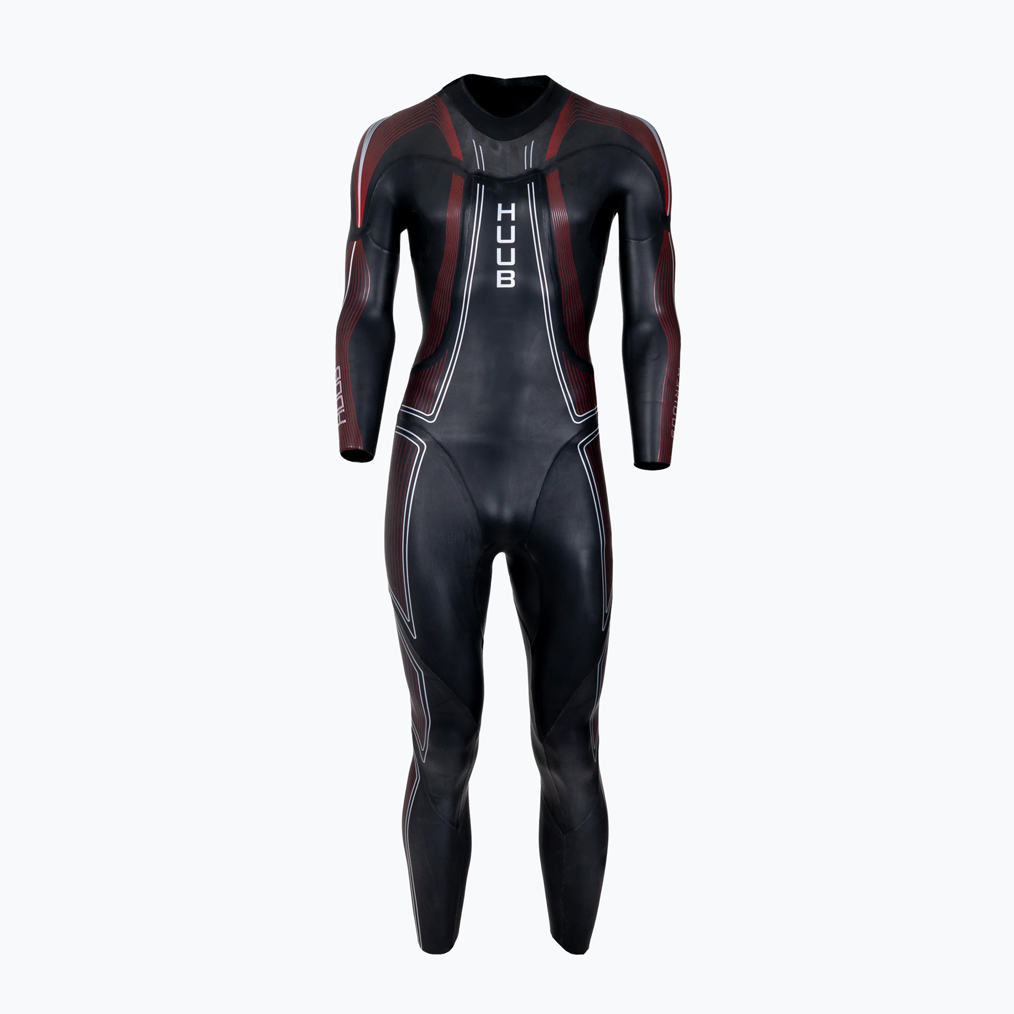 Мъжки неопренов костюм за триатлон HUUB Aerious III 3:5 black/red