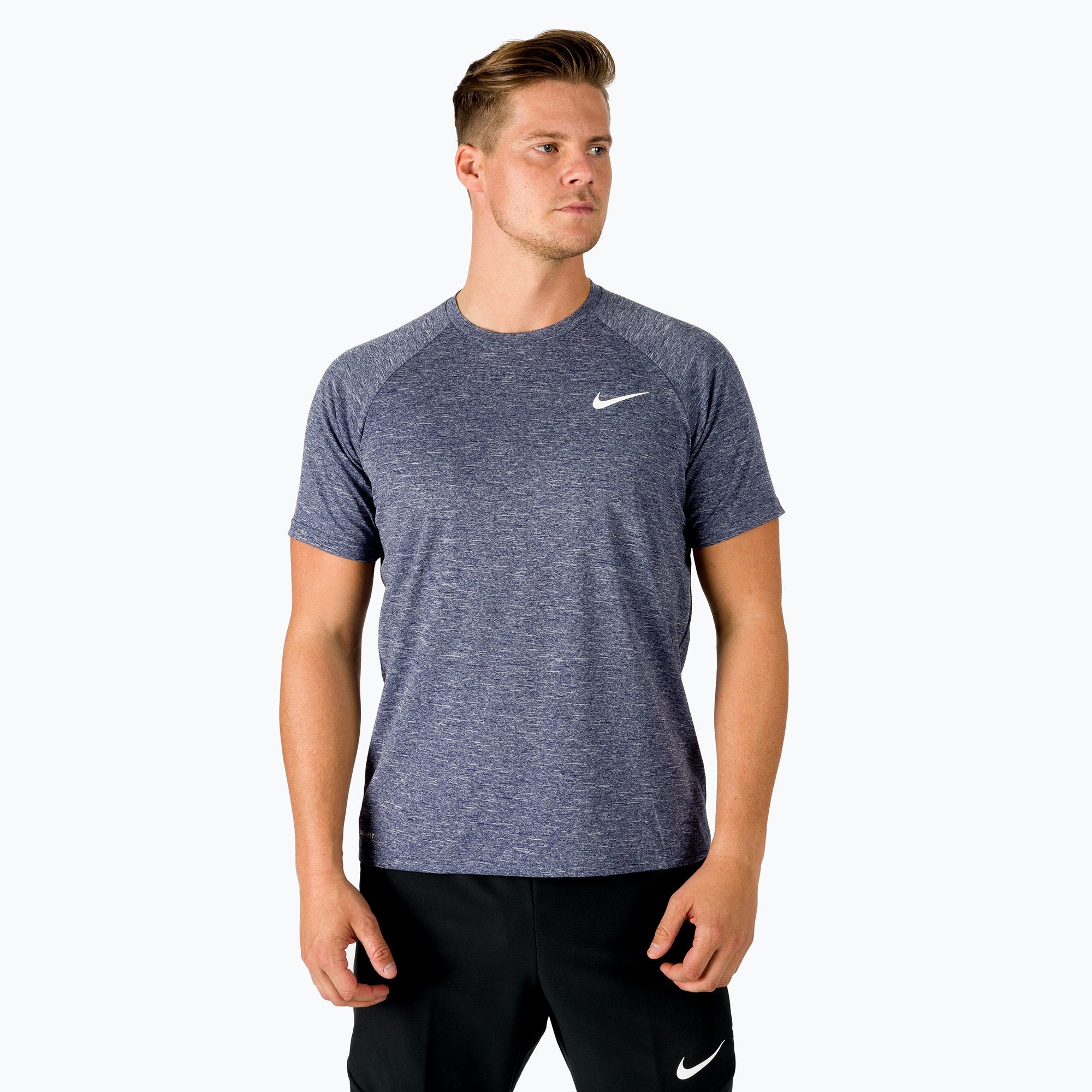 Koszulka męska Nike Heather Hydroguard midnight navy 