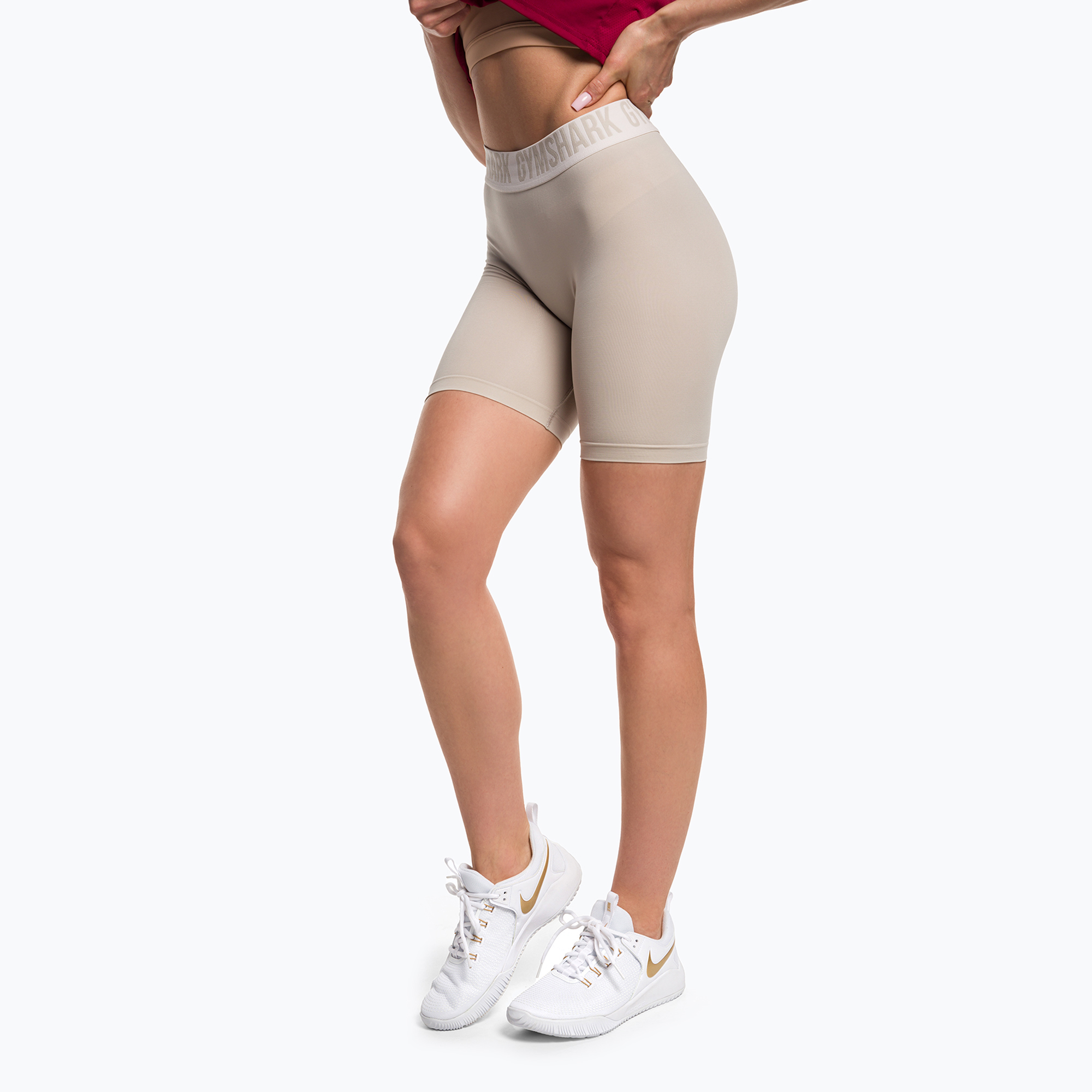 Women's Gymshark Fit Cycling training shorts pebble grey (S)
