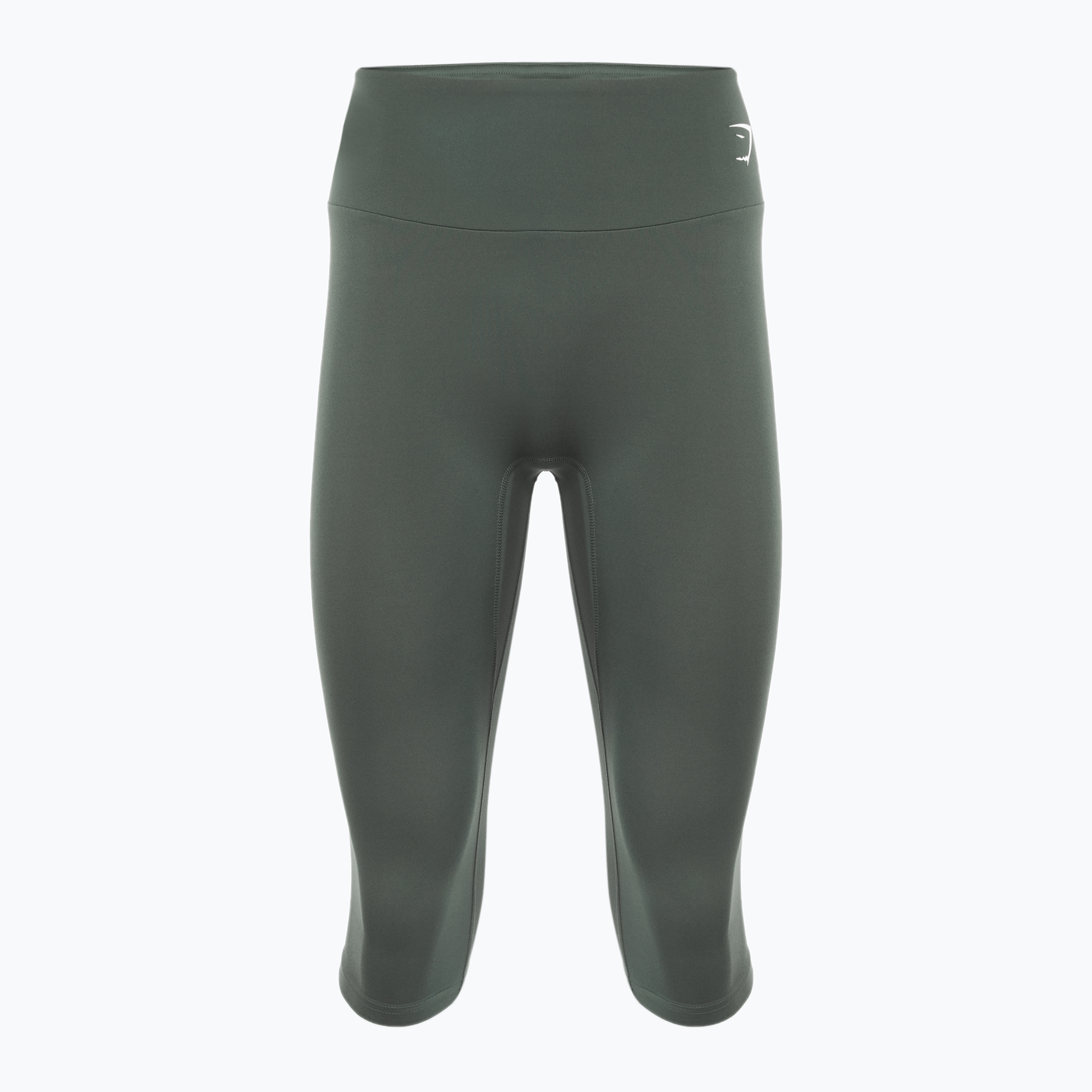 Women's Gymshark Training Cropped obsidian / green leggings (XS)