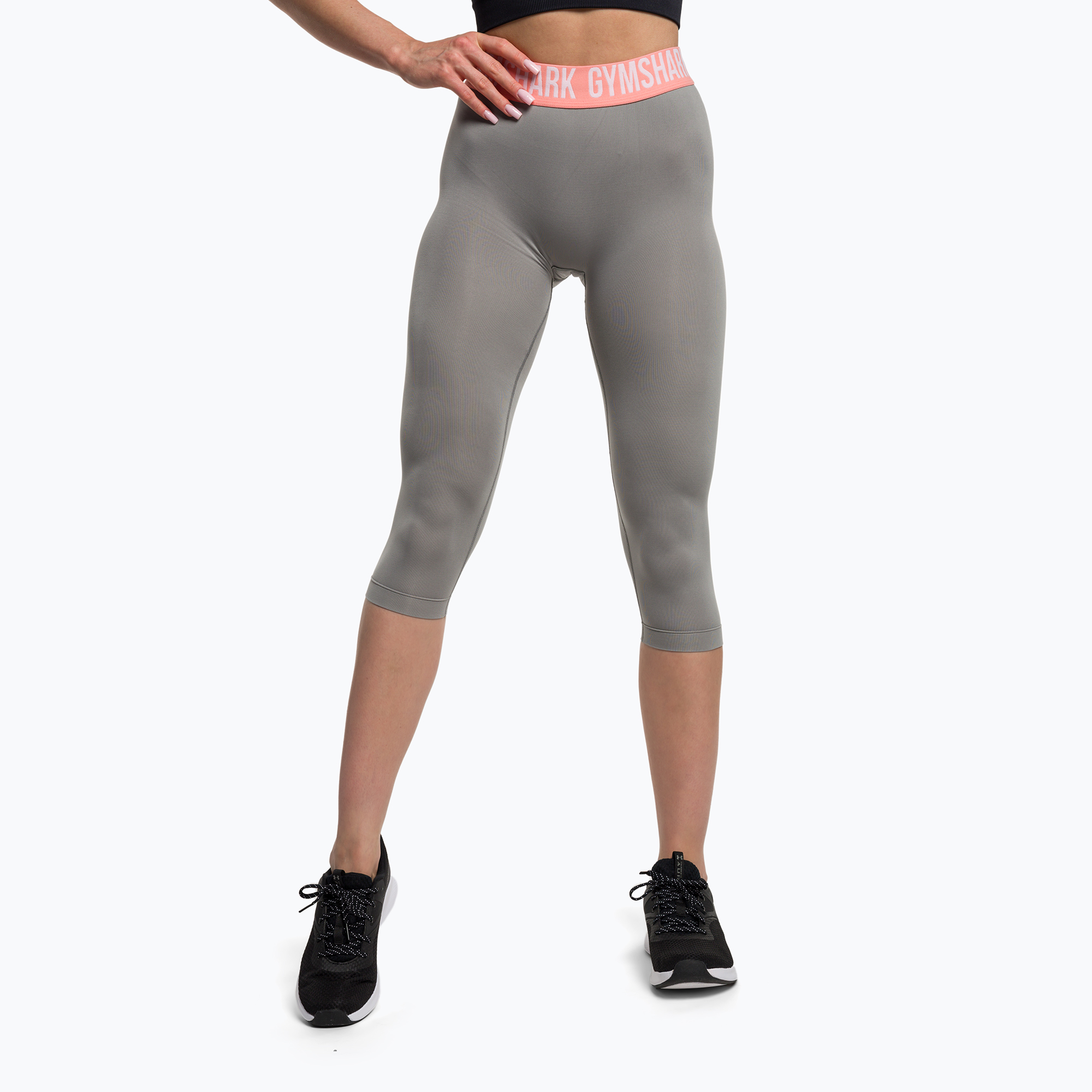 Dámske legíny na cvičenie Gymshark Fit Cropped smokey grey (Fit Cropped GLLG4276-SMG)