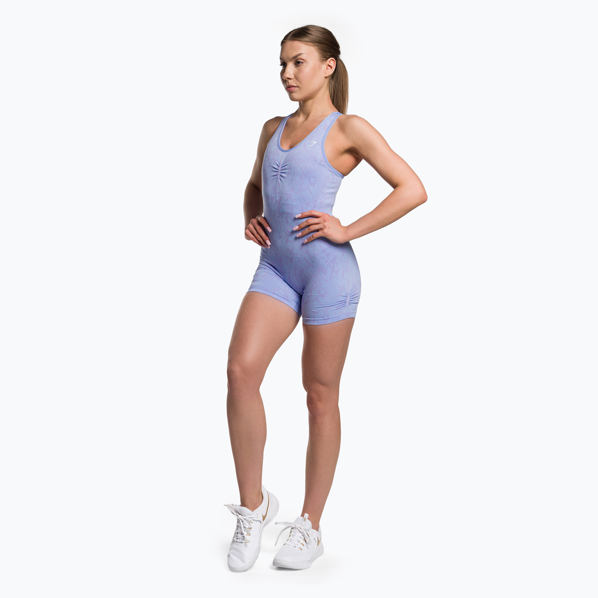 Kombinezon fitness Gymshark Adapt Animal Butterfly alpine blue/purple/white 
