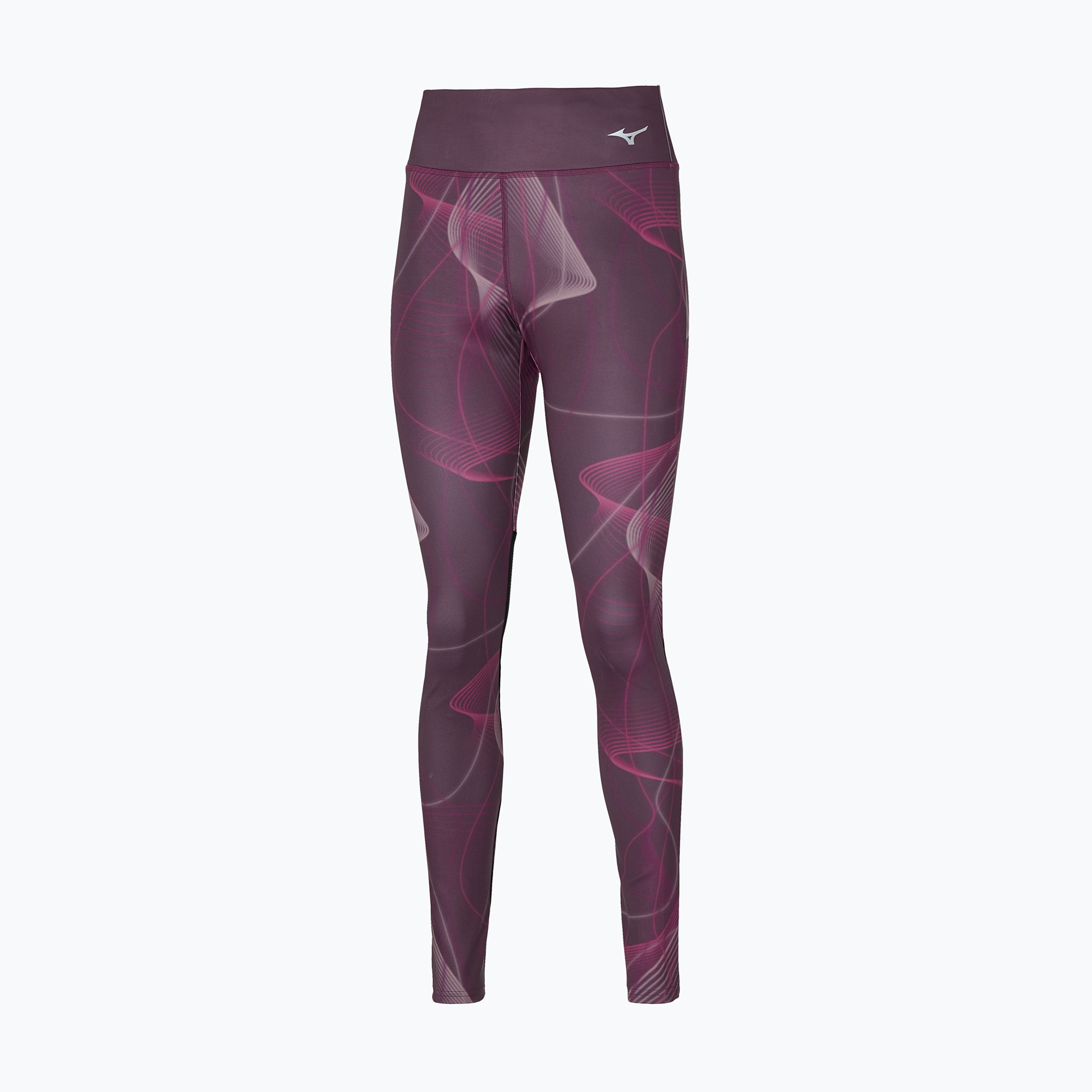 Legginsy damskie do biegania Mizuno Printed grape wine 