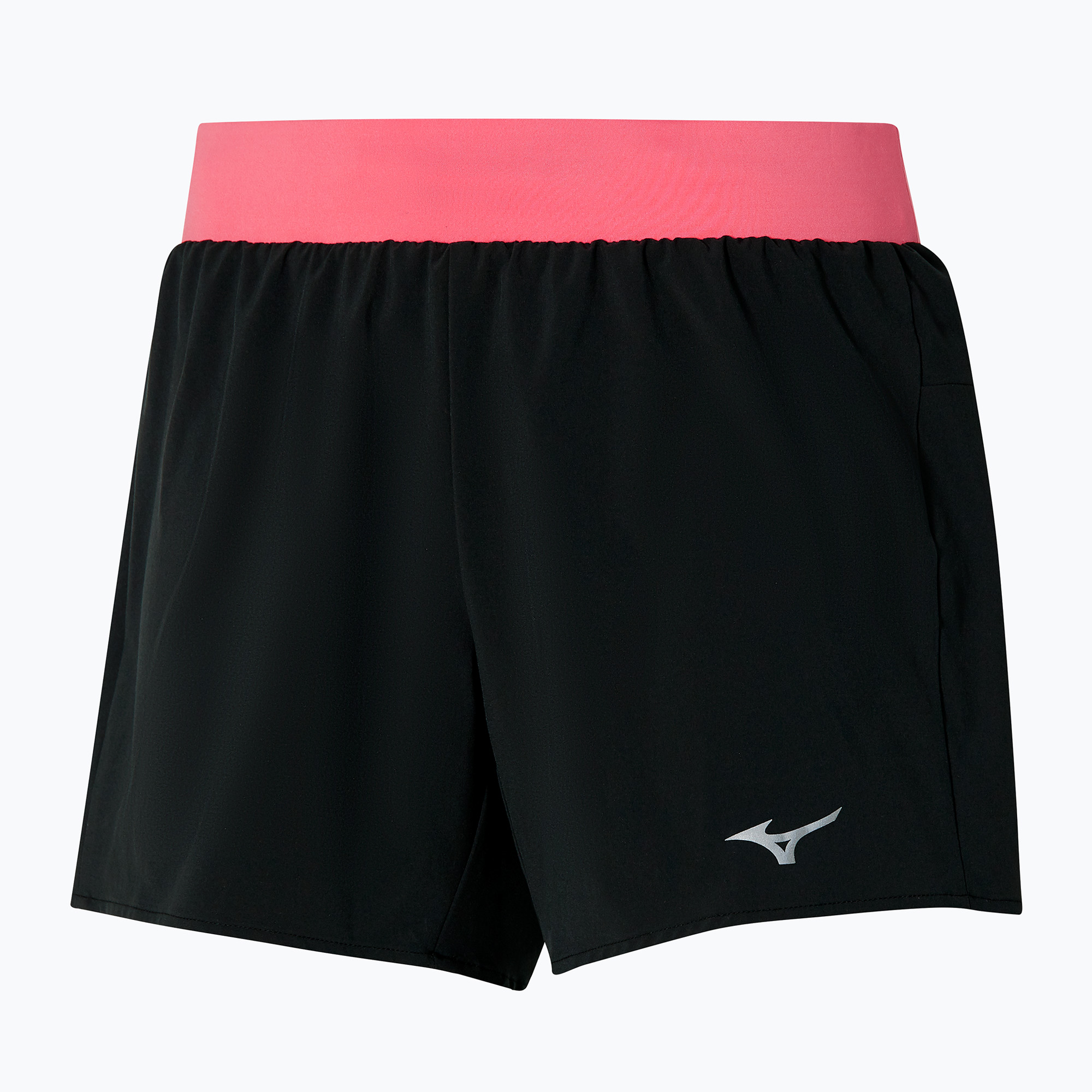 Women's running shorts Mizuno Alpha 4.5 black/coral (S)
