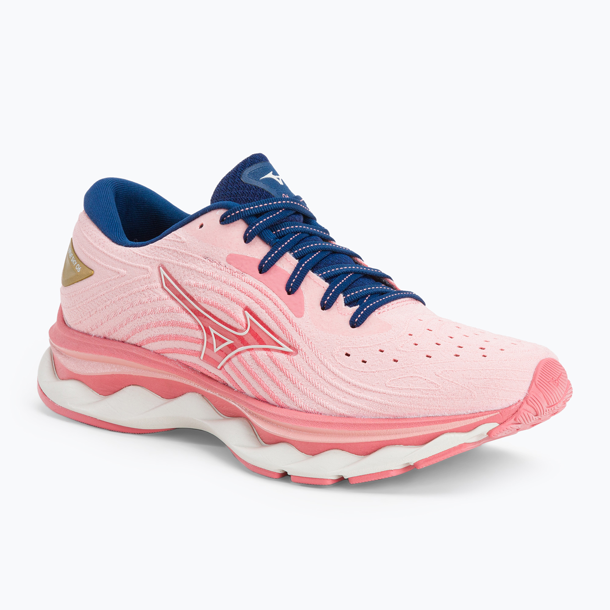 Buty do biegania damskie Mizuno Wave Sky 6 peach bud/ vaporous gray/ estate blue 