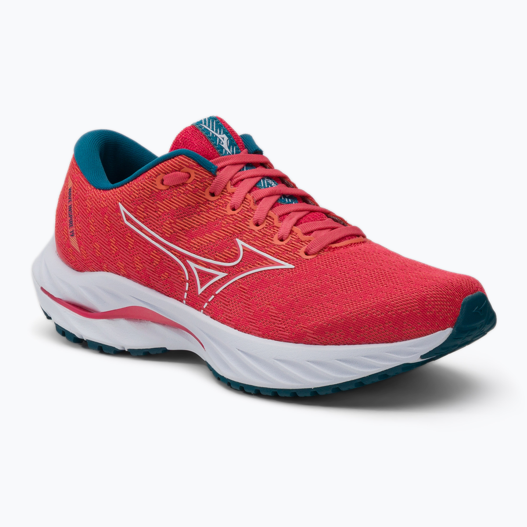 Buty do biegania damskie Mizuno Wave Inspire 19 parad pink/ white/ ink blue 