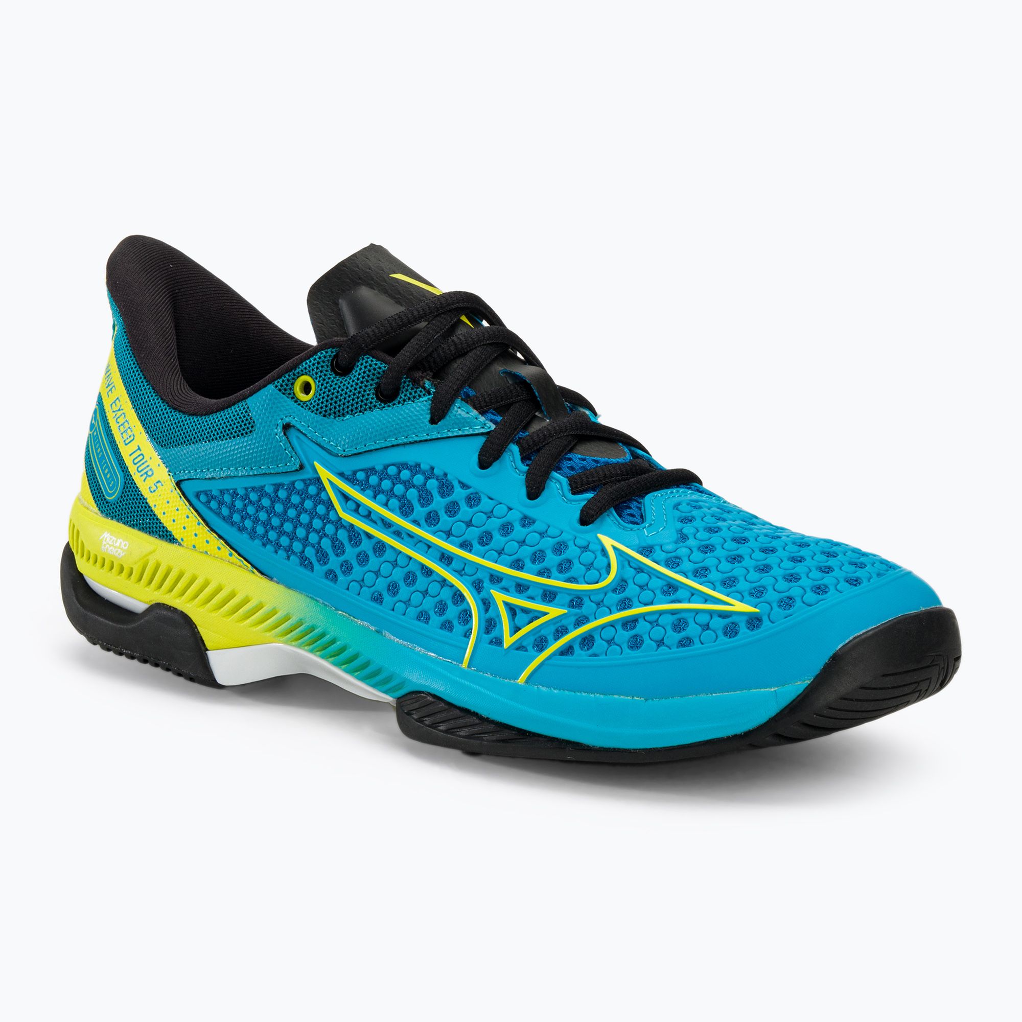 Buty do tenisa męskie Mizuno Wave Exceed Tour 5 AC jet blue/bolt2 neon/black 