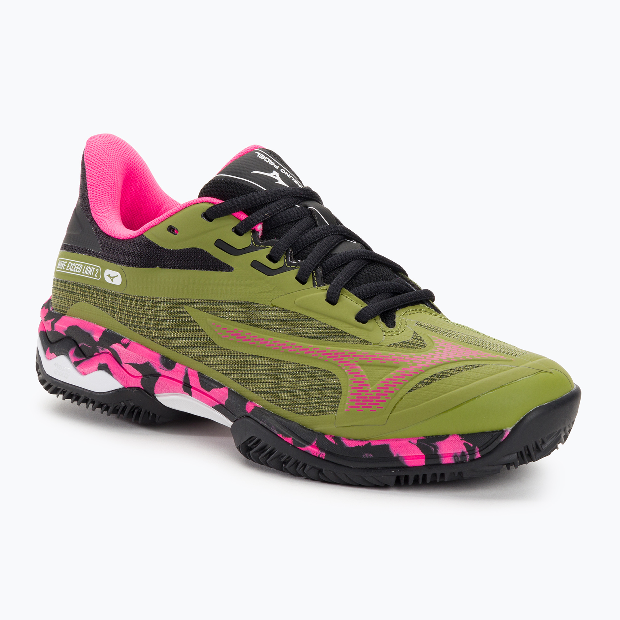 Buty do padla damskie Mizuno Wave Exceed Light 2 Padel calliste green/ pink glo/ black 