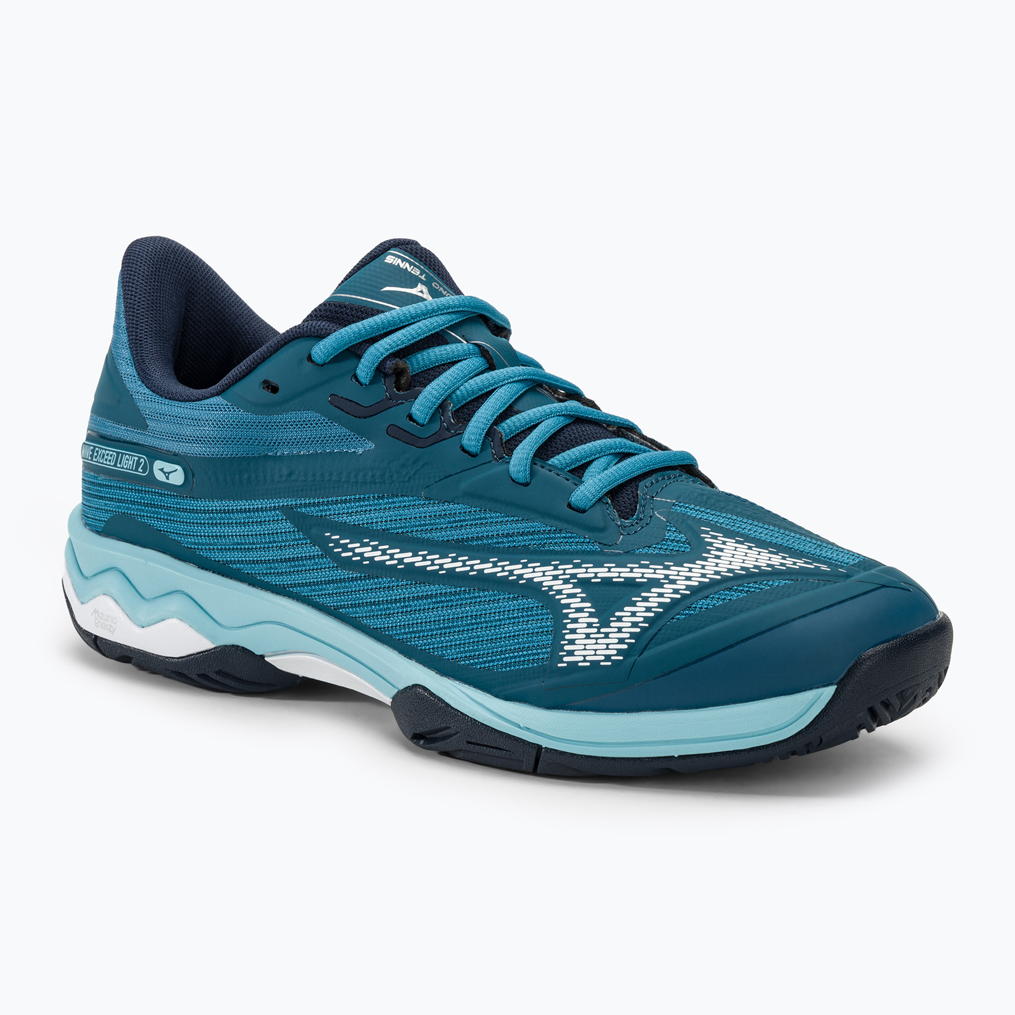 Buty do tenisa męskie Mizuno Wave Exceed Light 2 AC moroccan blue/white/bluejay 