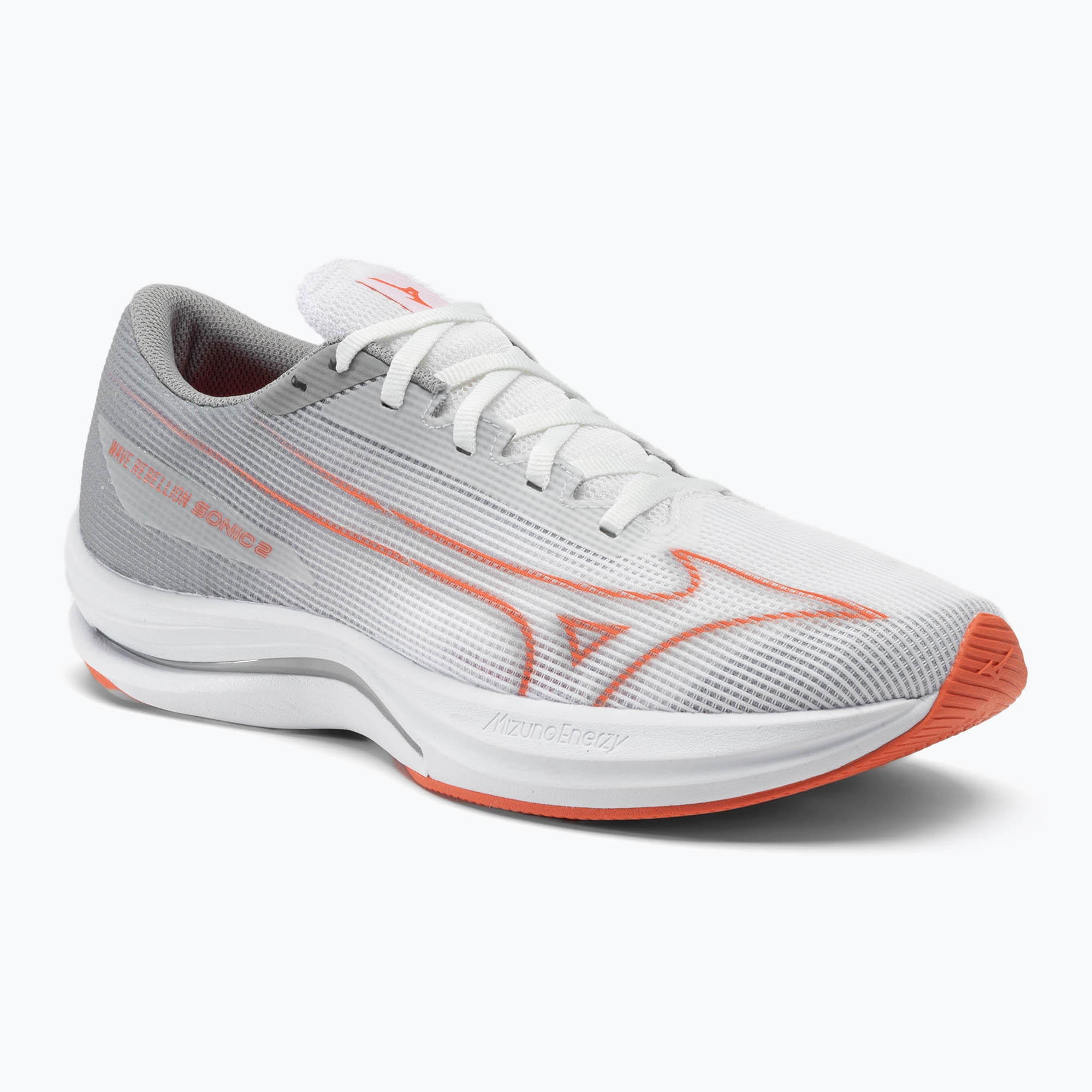 Buty do biegania męskie Mizuno Wave Rebellion Sonic 2 white/hot coral/harbor mist 