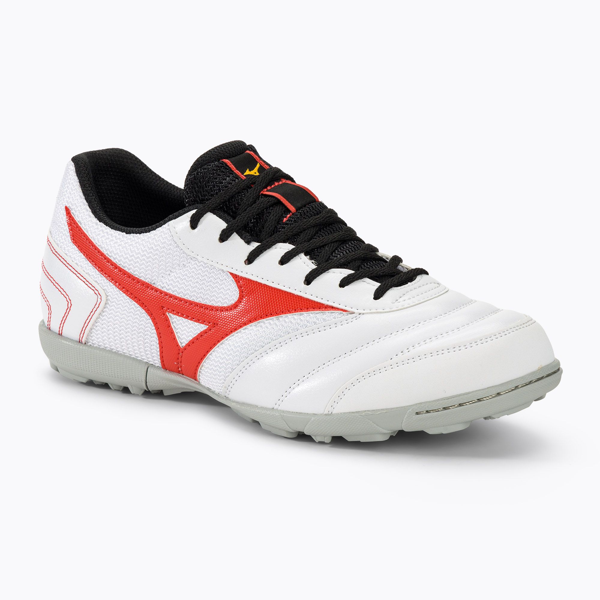 Buty piłkarskie dziecięce Mizuno MRL Sala Club TF Jr white/radiant red 