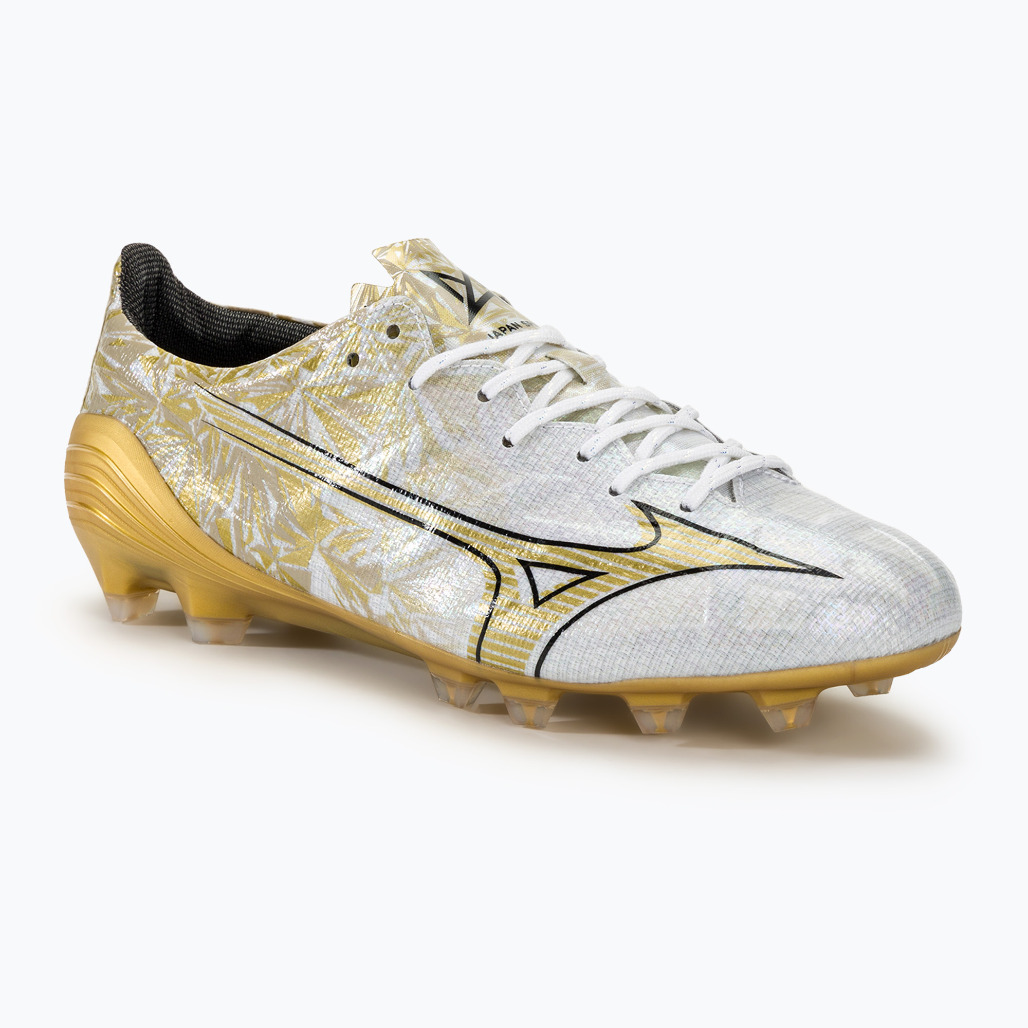 Buty piłkarskie Mizuno Αlpha Japan Md white/ge gold/black 