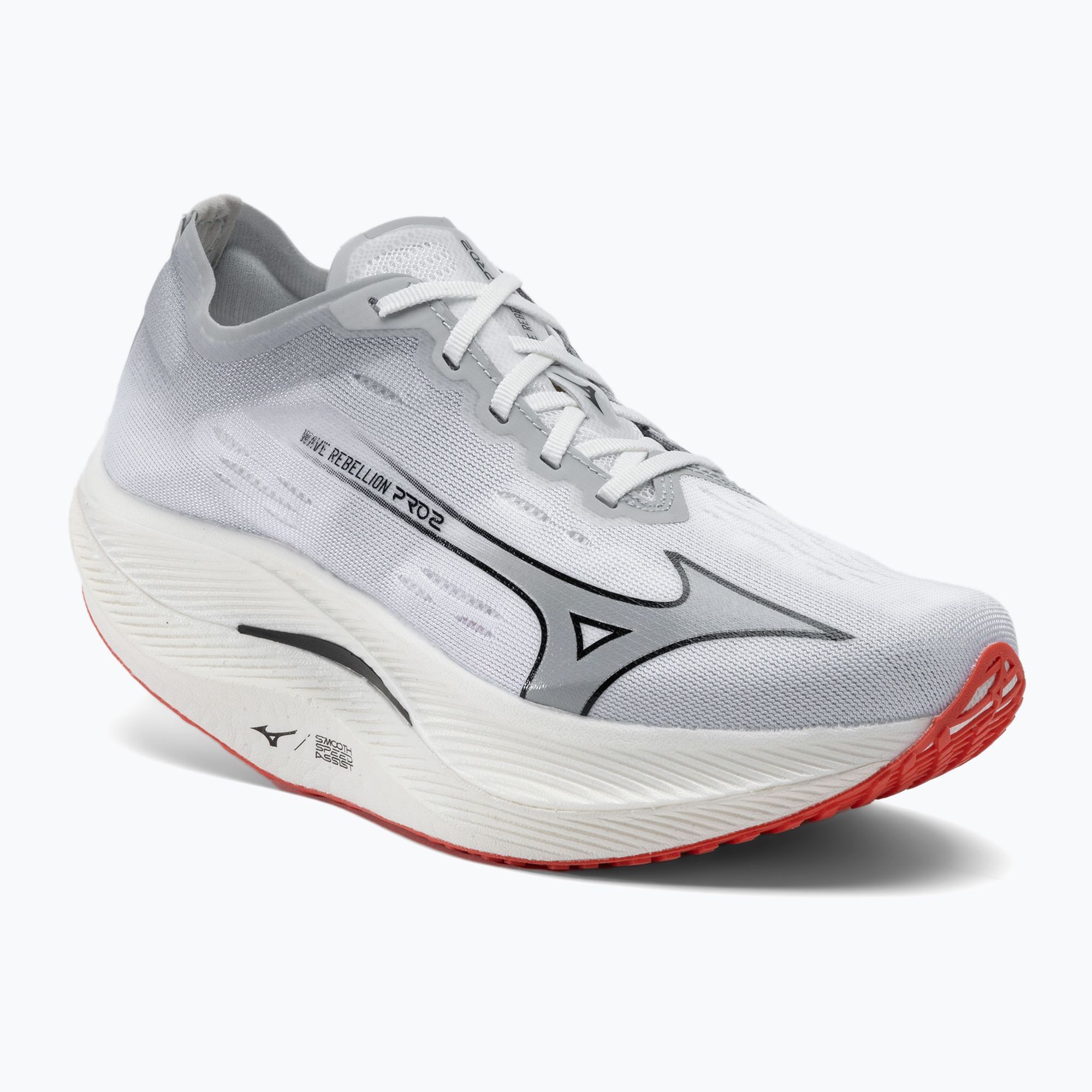Buty do biegania męskie Mizuno Wave Rebellion Pro 2 white/harbor mist/cayenne 