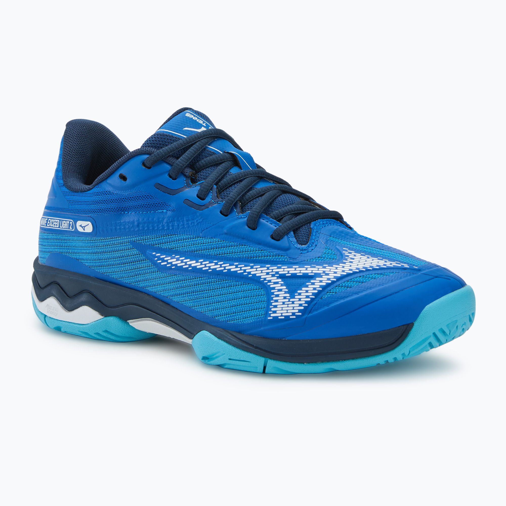 Buty do tenisa męskie Mizuno Wave Exceed Light 2 AC mugen blue/white/river blue 