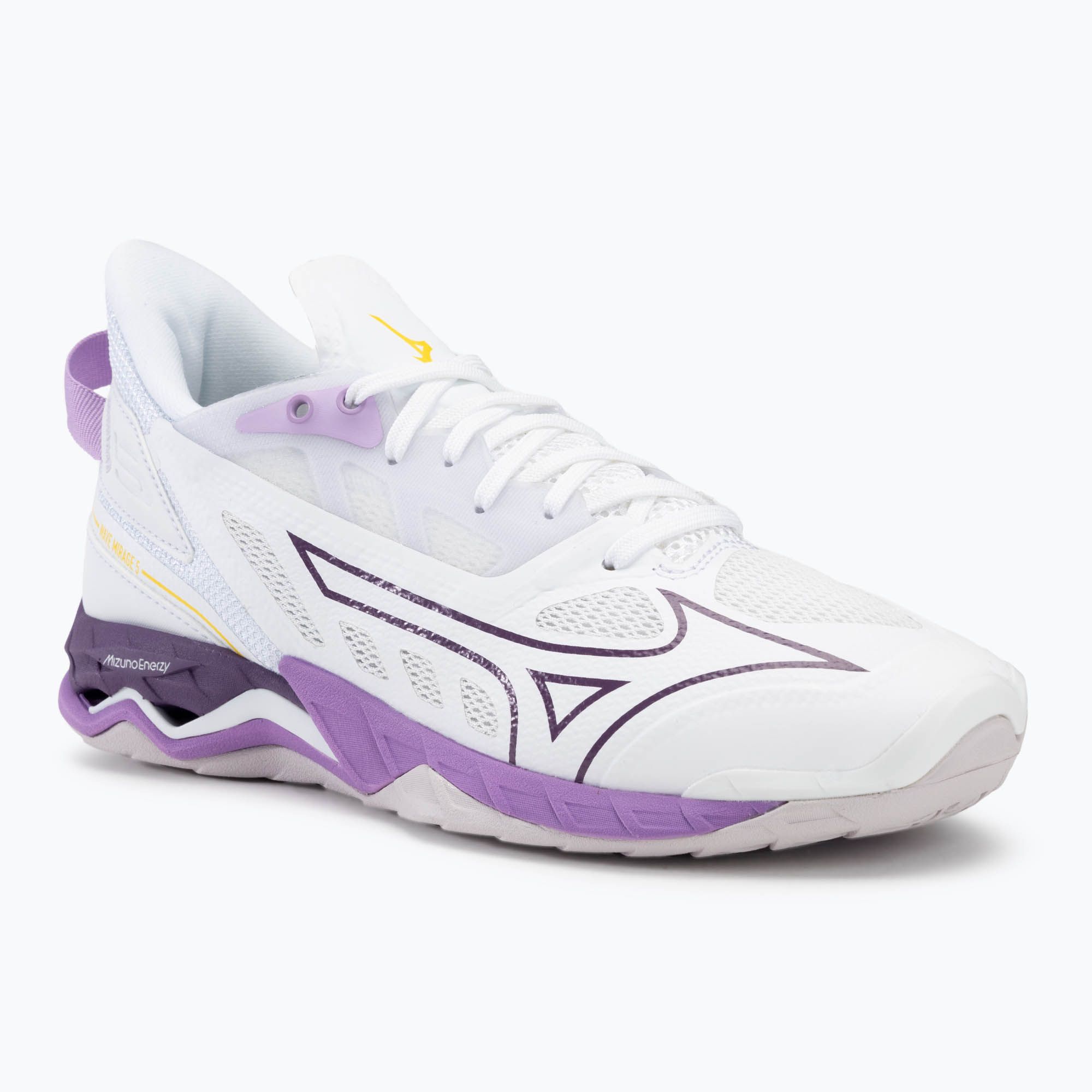 Buty do piłki ręcznej damskie Mizuno Wave Mirage 5 white/patrician purple/quince 