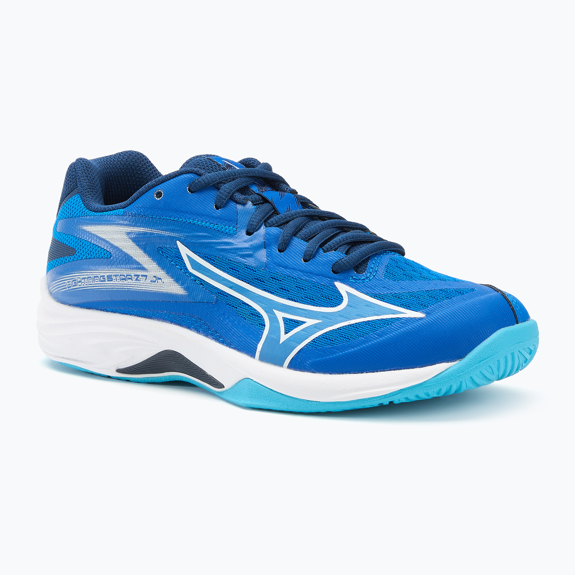 Buty do siatkówki dziecięce Mizuno Lightning Star Z7 mugen blue/white/estate blue 