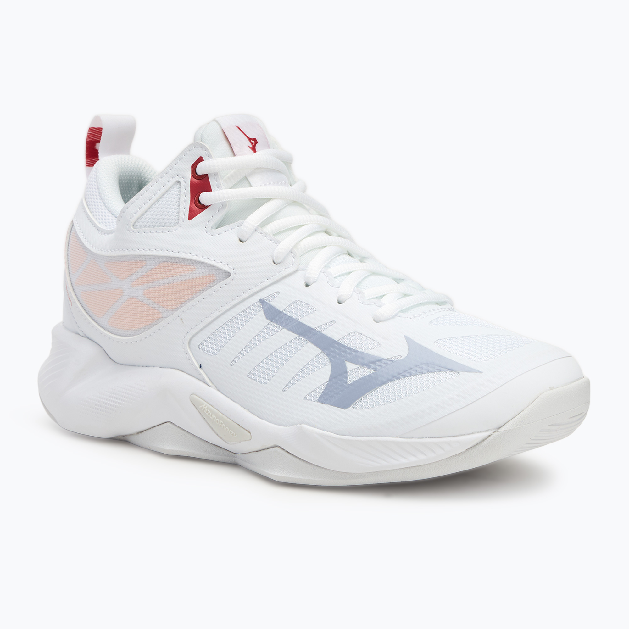 Buty do siatkówki damskie Mizuno Wave Dimension Mid white/aleutian/cloud pink 