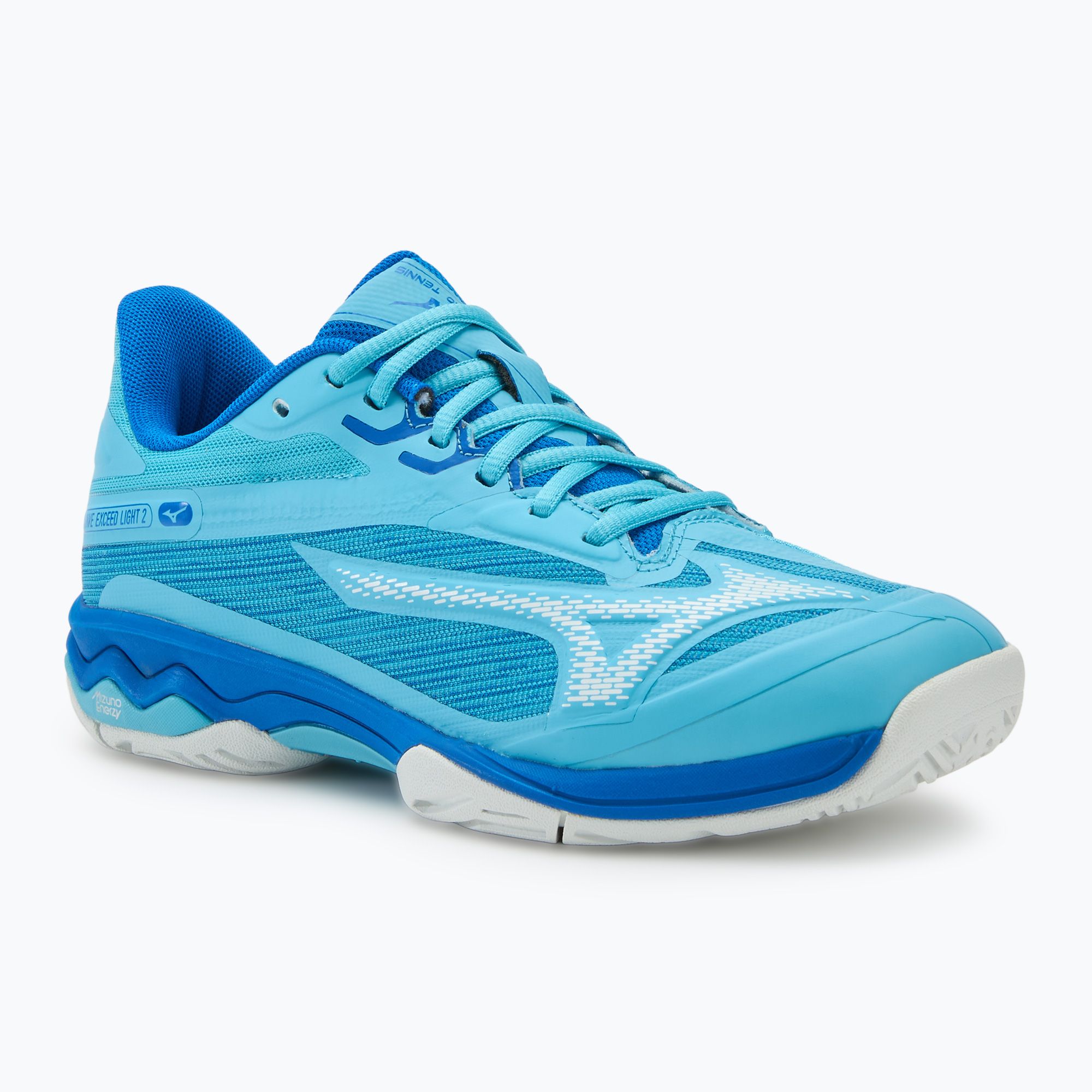 Buty do tenisa damskie Mizuno Wave Exceed Light 2 AC river blue/white/mugen blue 