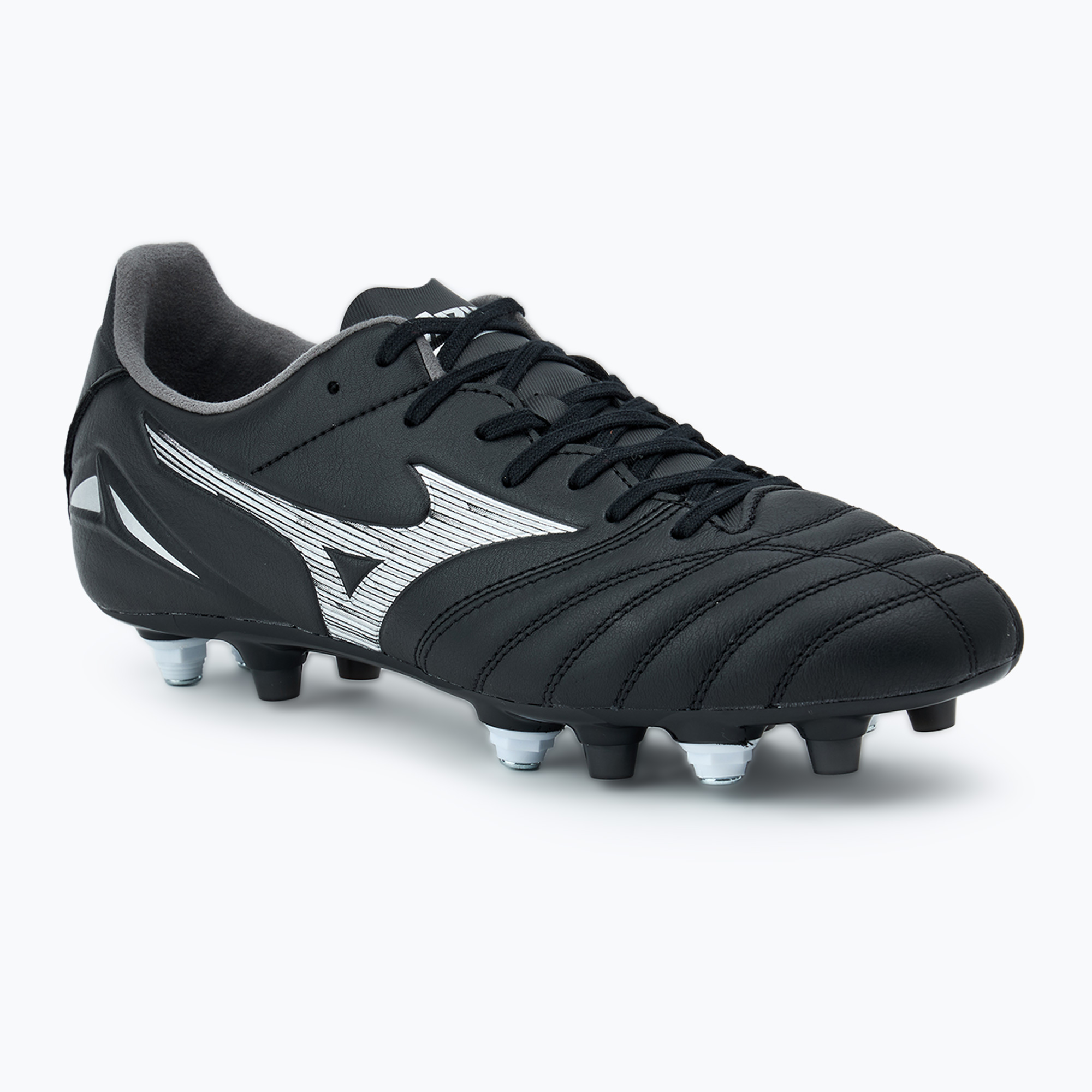 Buty piłkarskie męskie Mizuno Morelia Neo IV Pro MIX black/galaxy silver 