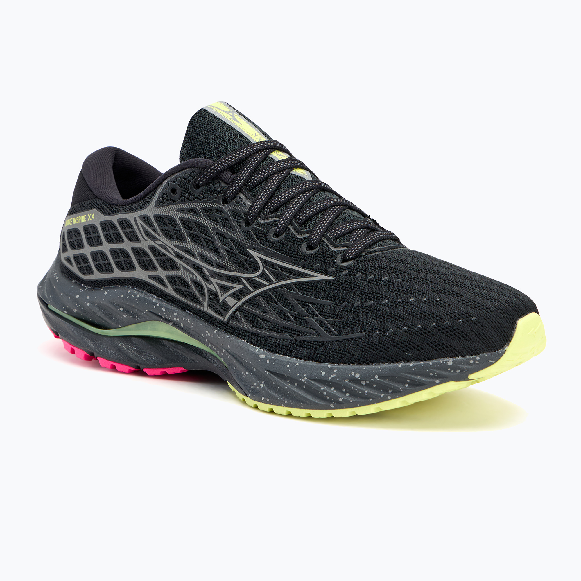Buty do biegania męskie Mizuno Wave Inspire 20 black/silver/sunny lime 