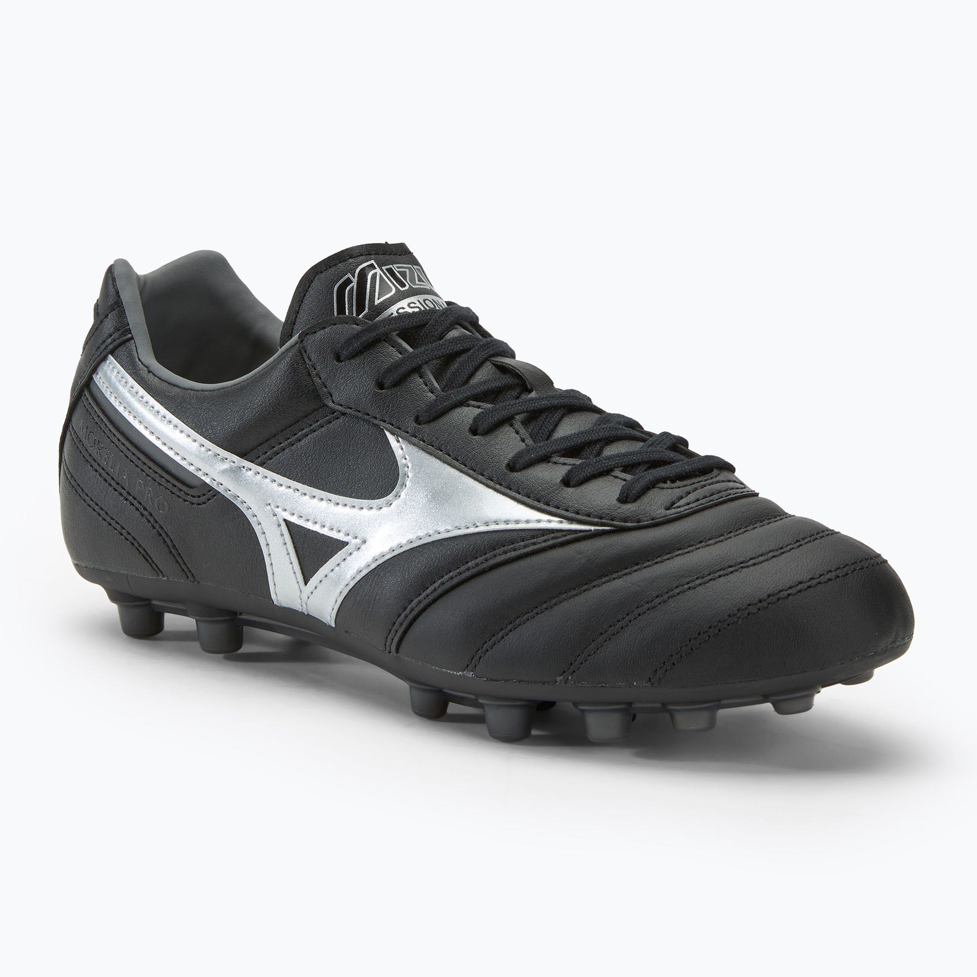 Buty piłkarskie męskie Mizuno Morelia II Pro AG black/galaxy silver/dark shadow 