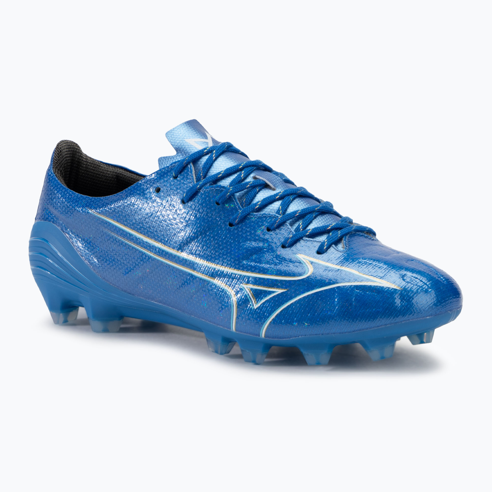 Pánske kopačky Mizuno α Pro FG white/laser blue/gold (α Pro FG P1GA246427)