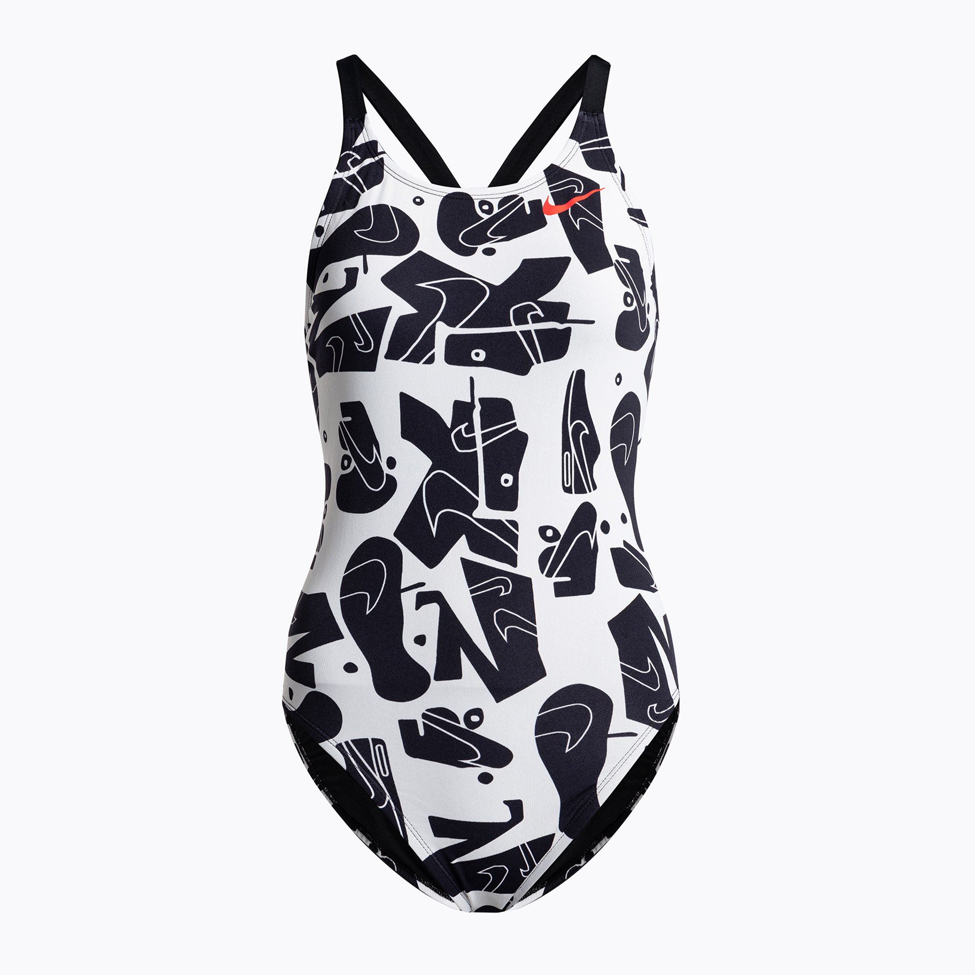 Nike Multiple Print Fastback Women's One-Piece Swimsuit Black NESSC050-001 (34)