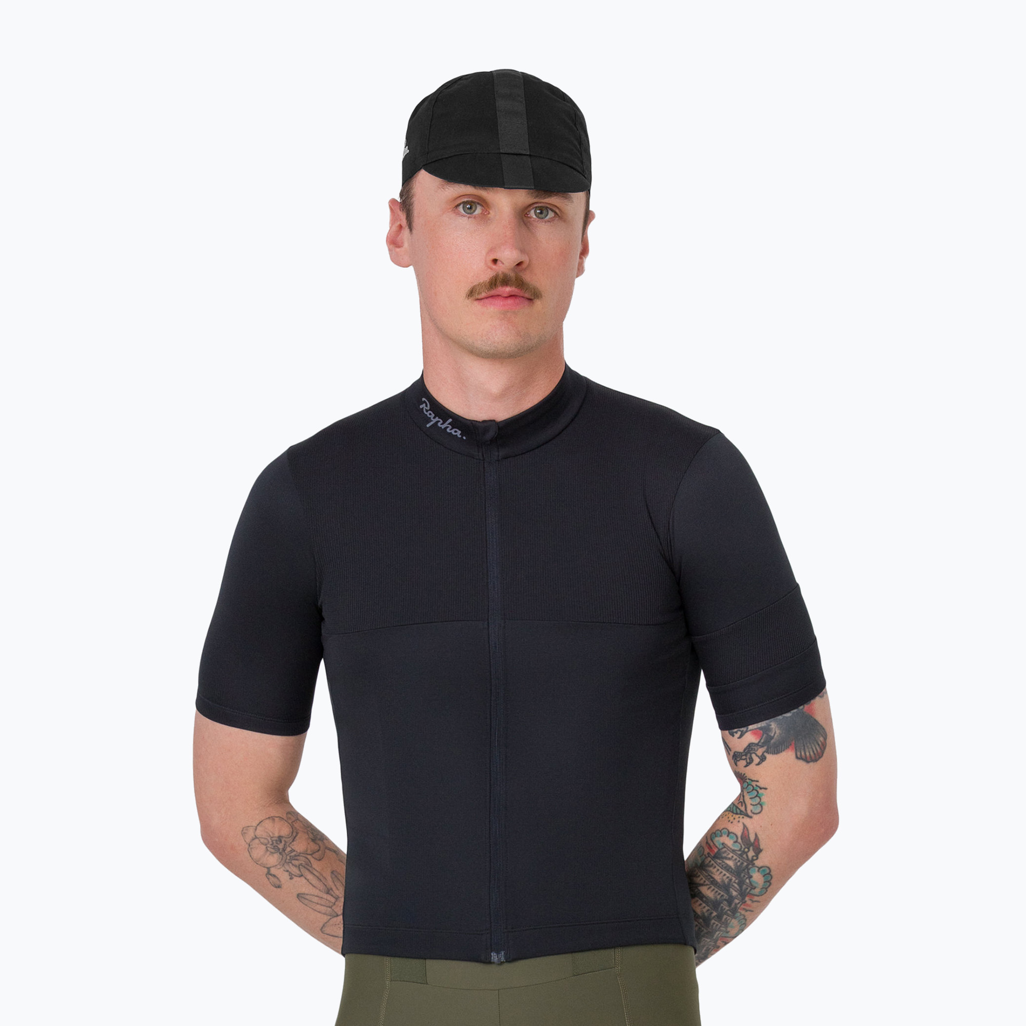 Мъжка тениска за колоездене Rapha Brevet Element Jersey black/dark grey