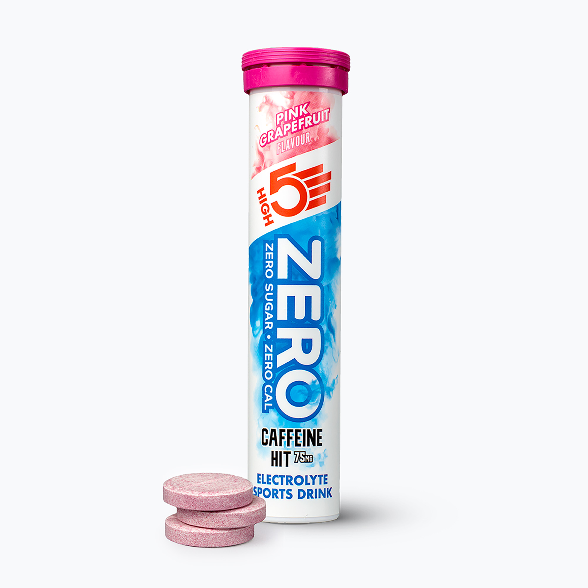 Elektrolitok HIGH5 ZERO Koffein Löket 20 tabletta rózsaszín grapefruit (ZERO Caffeine Hit 106995016061GBR)