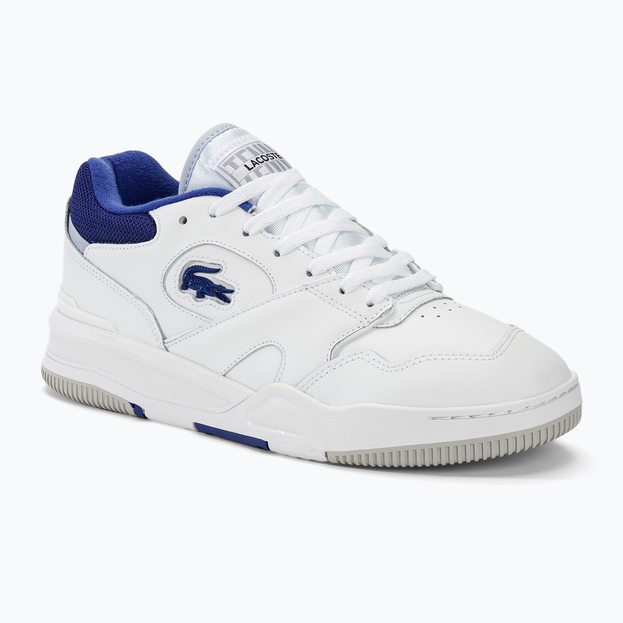 Buty męskie Lacoste Lineshot Contrasted Collar Leather white/blue 