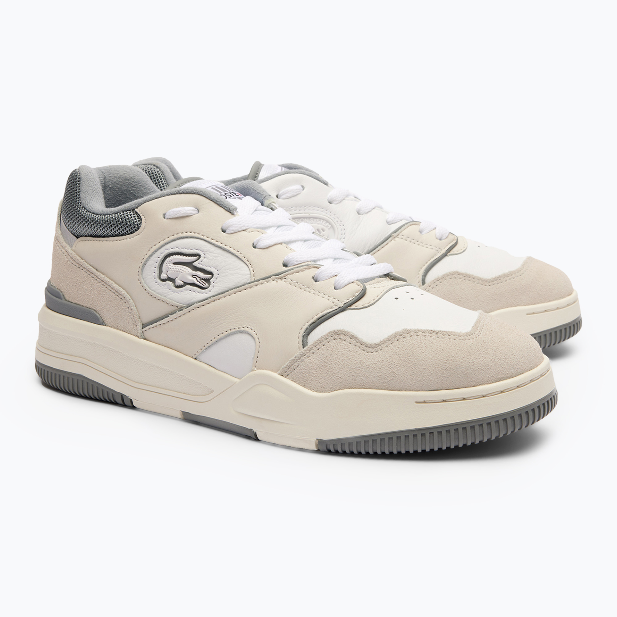 Buty męskie Lacoste Lineshot Leather Logo white/grey 